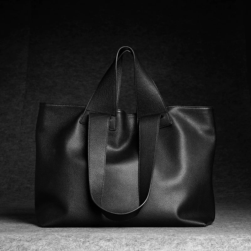 Top‑Grain Pebbled Leather Commuter Tote - Image 6