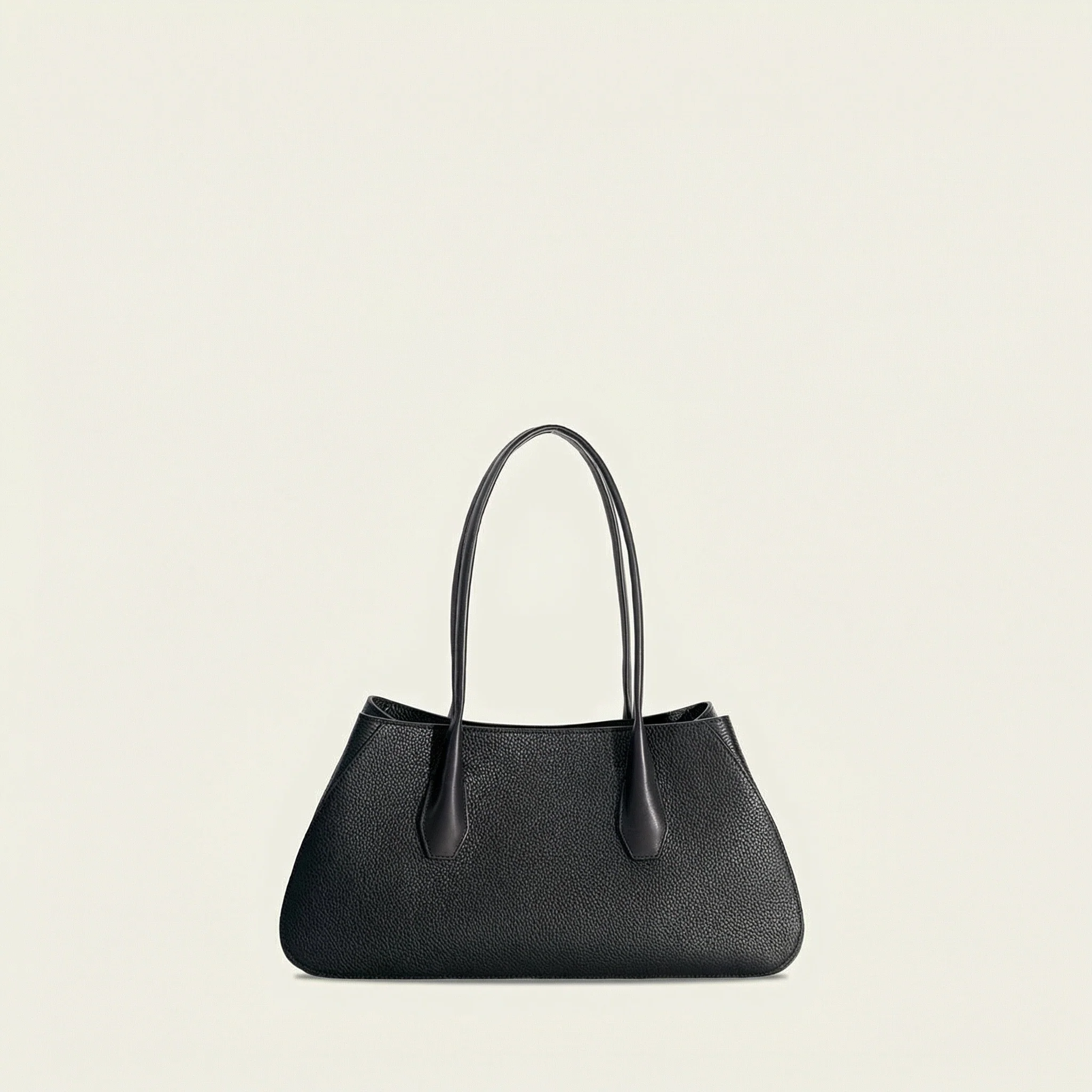 Top-Grain Pebbled Leather Shoulder Tote - Image 5