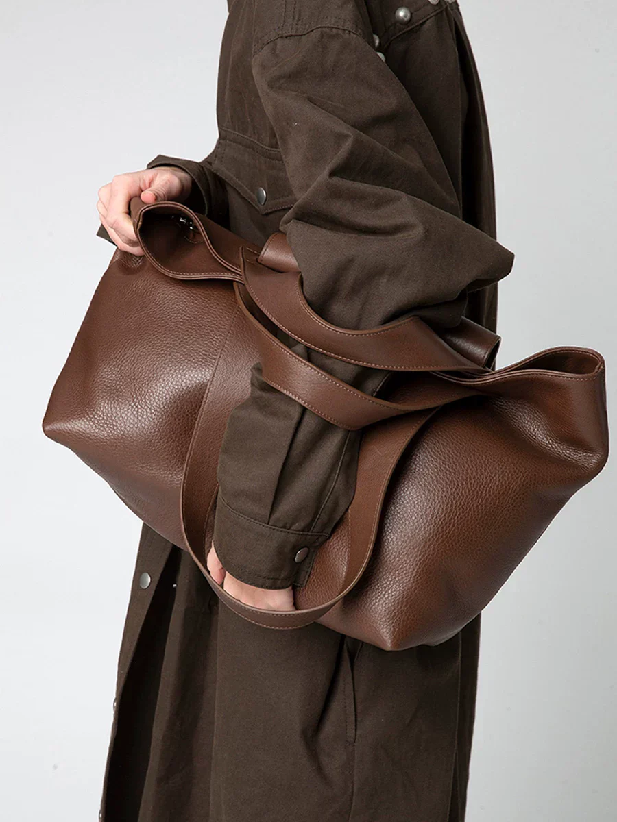 Top Grain Pebbled Leather Tote