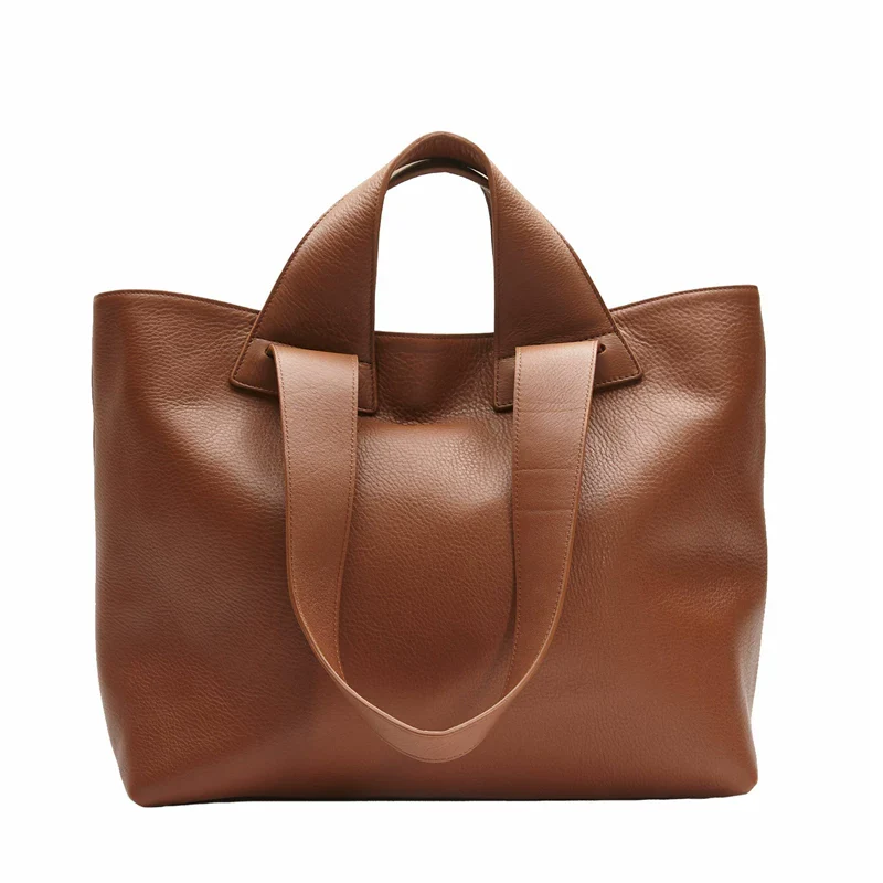 Top Grain Pebbled Leather Tote - Image 6