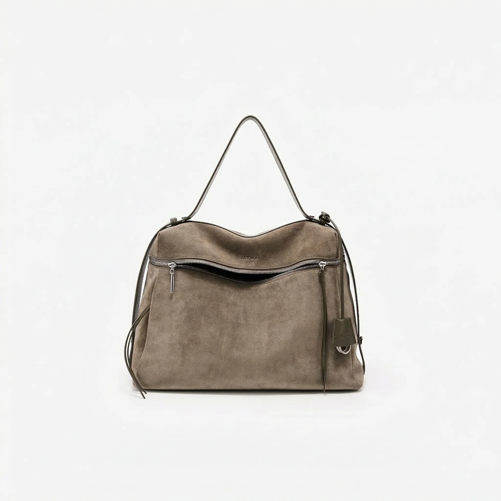 Top-Grain Pebbled Leather Tote - Image 8