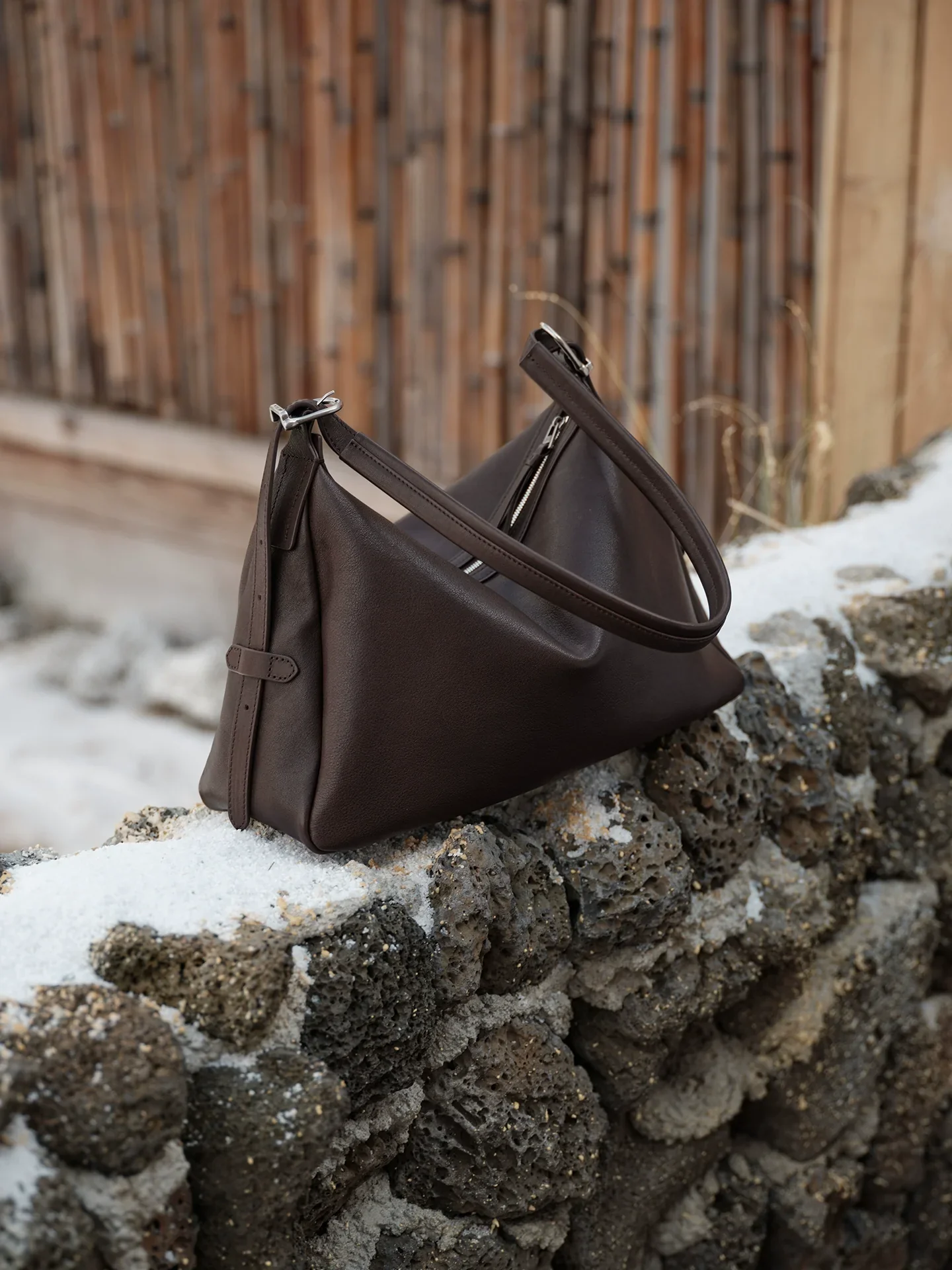 Top-Grain Vegetable-Tanned Crescent Hobo - Image 3