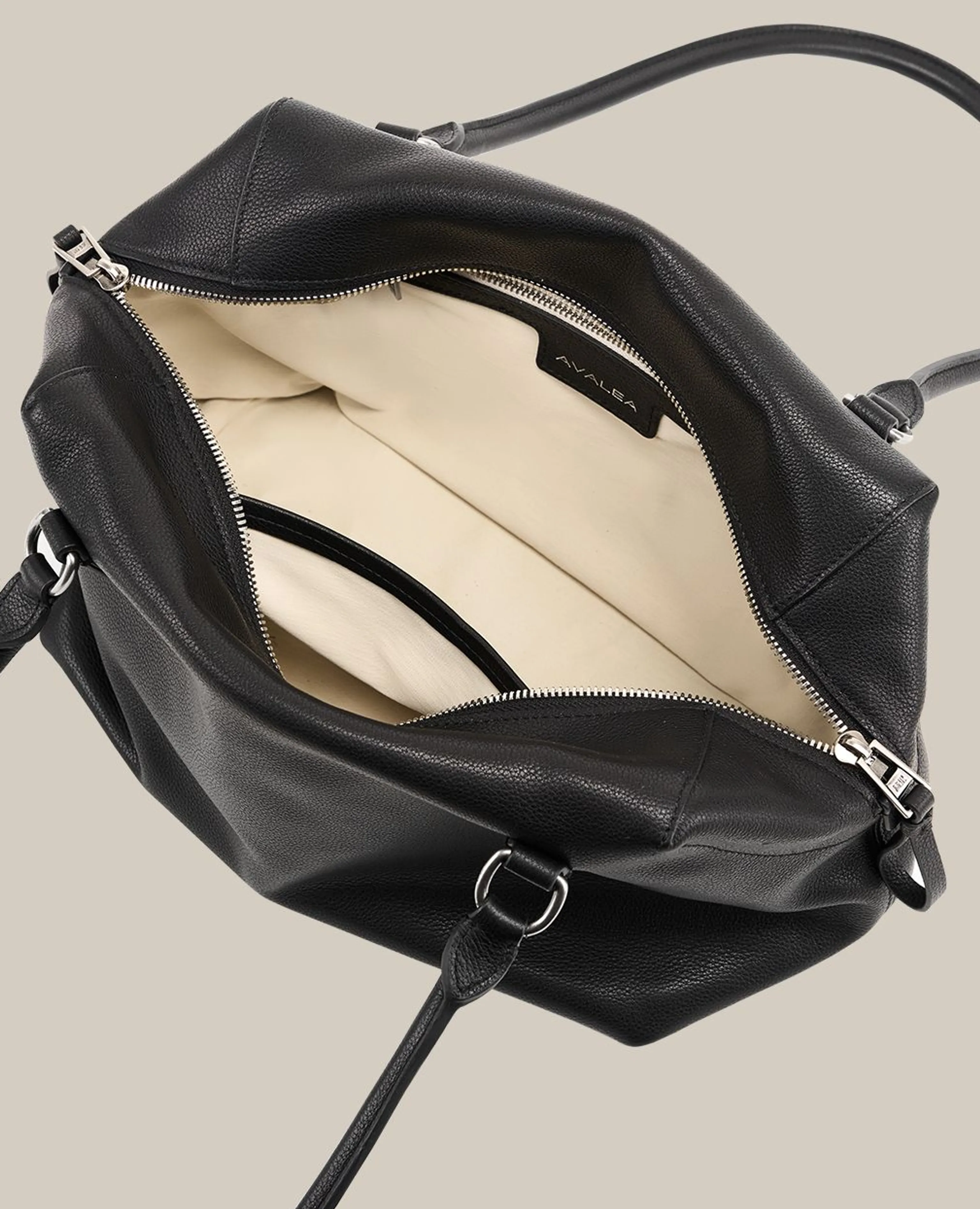 Top-Grain Vegetable-Tanned Leather Bowling Tote - Image 6