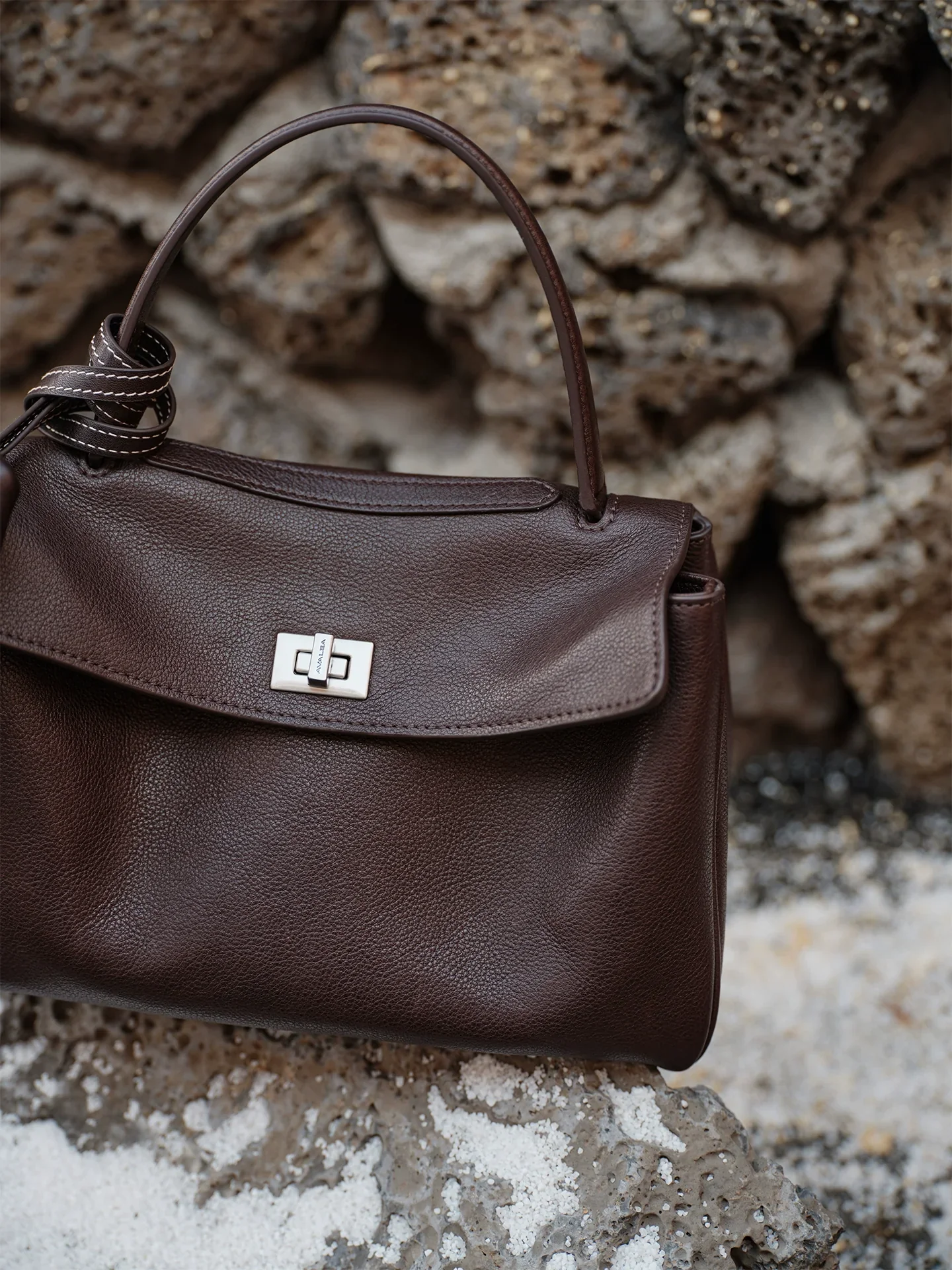 Top-Grain Vegetable-Tanned Leather Turn-Lock Messenger - Image 5