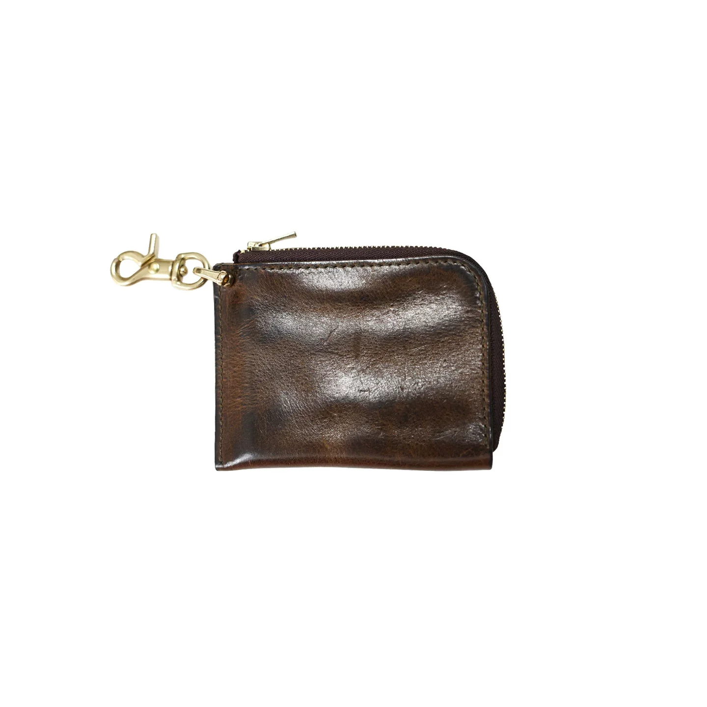 Top-Grain Vegetable-Tanned Leather Zip Card Holder - Image 5