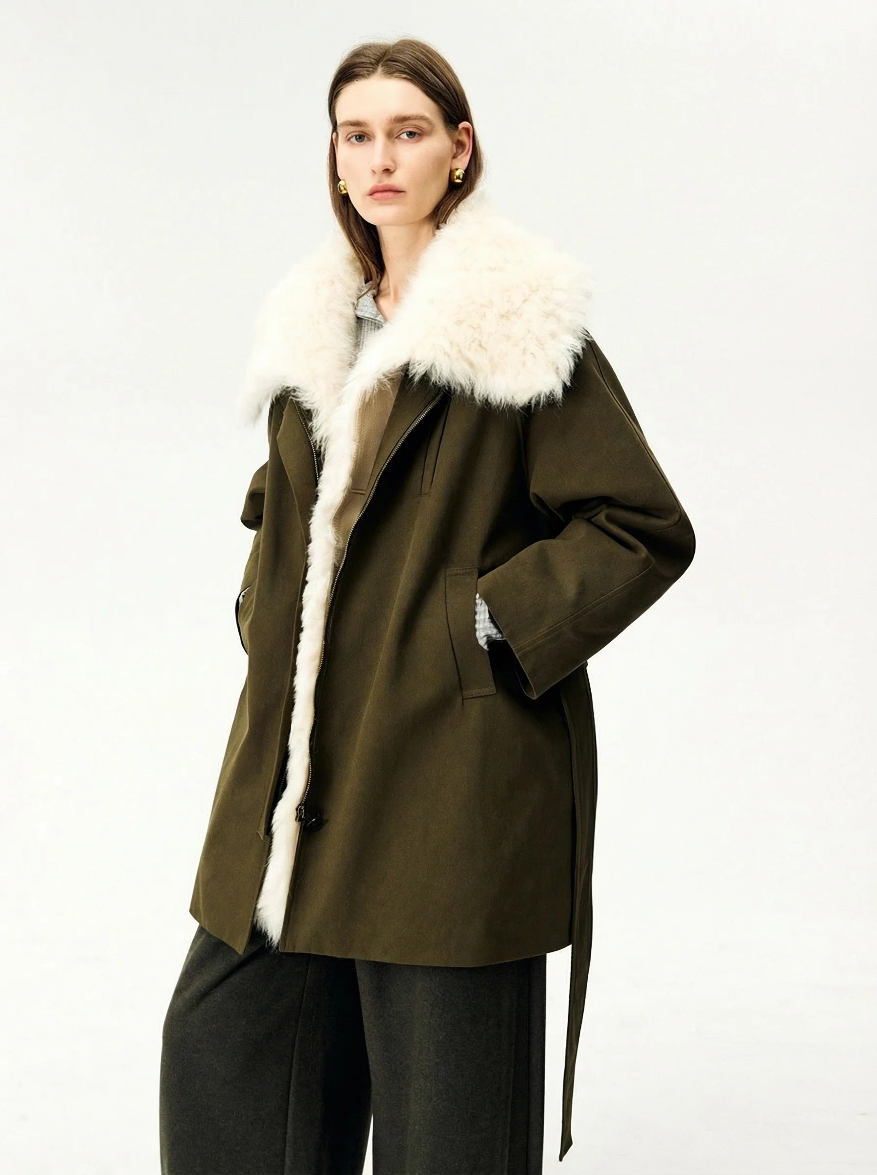 Toscana Shearling Collar Down Parka - Image 5