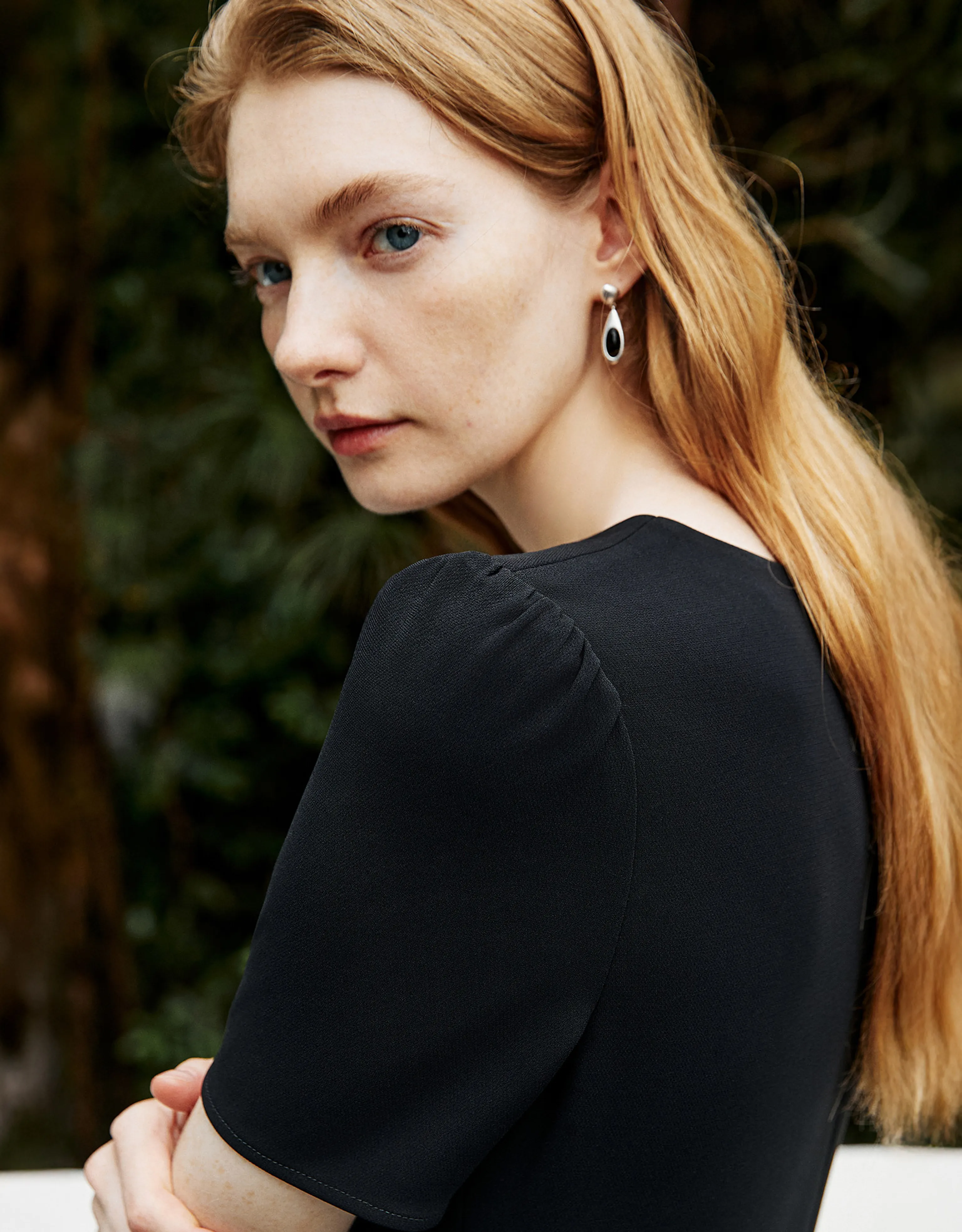 Triacetate Crew A-Line Midi Dress - Image 2