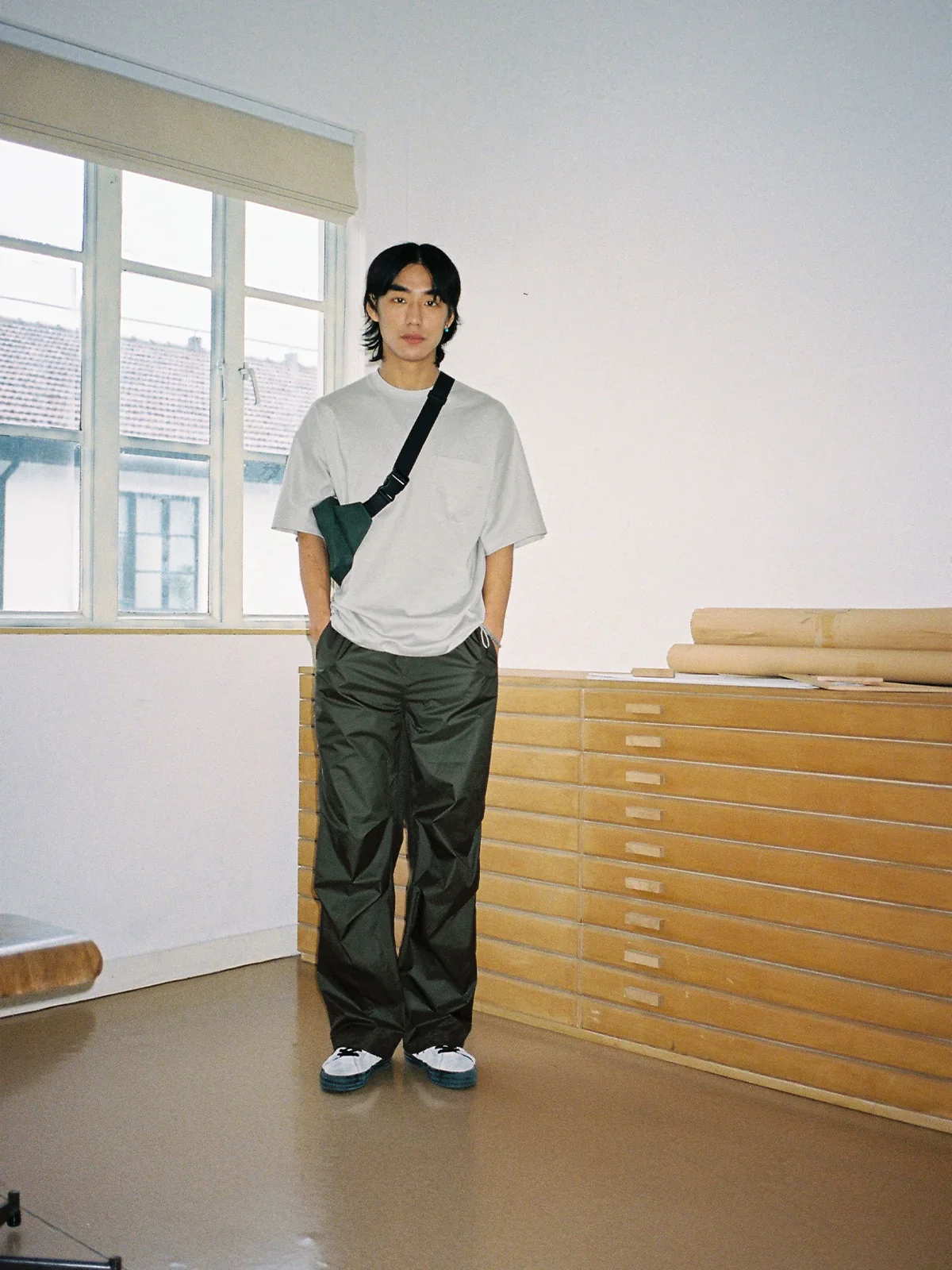 Triacetate Drawstring Pocket Tee
