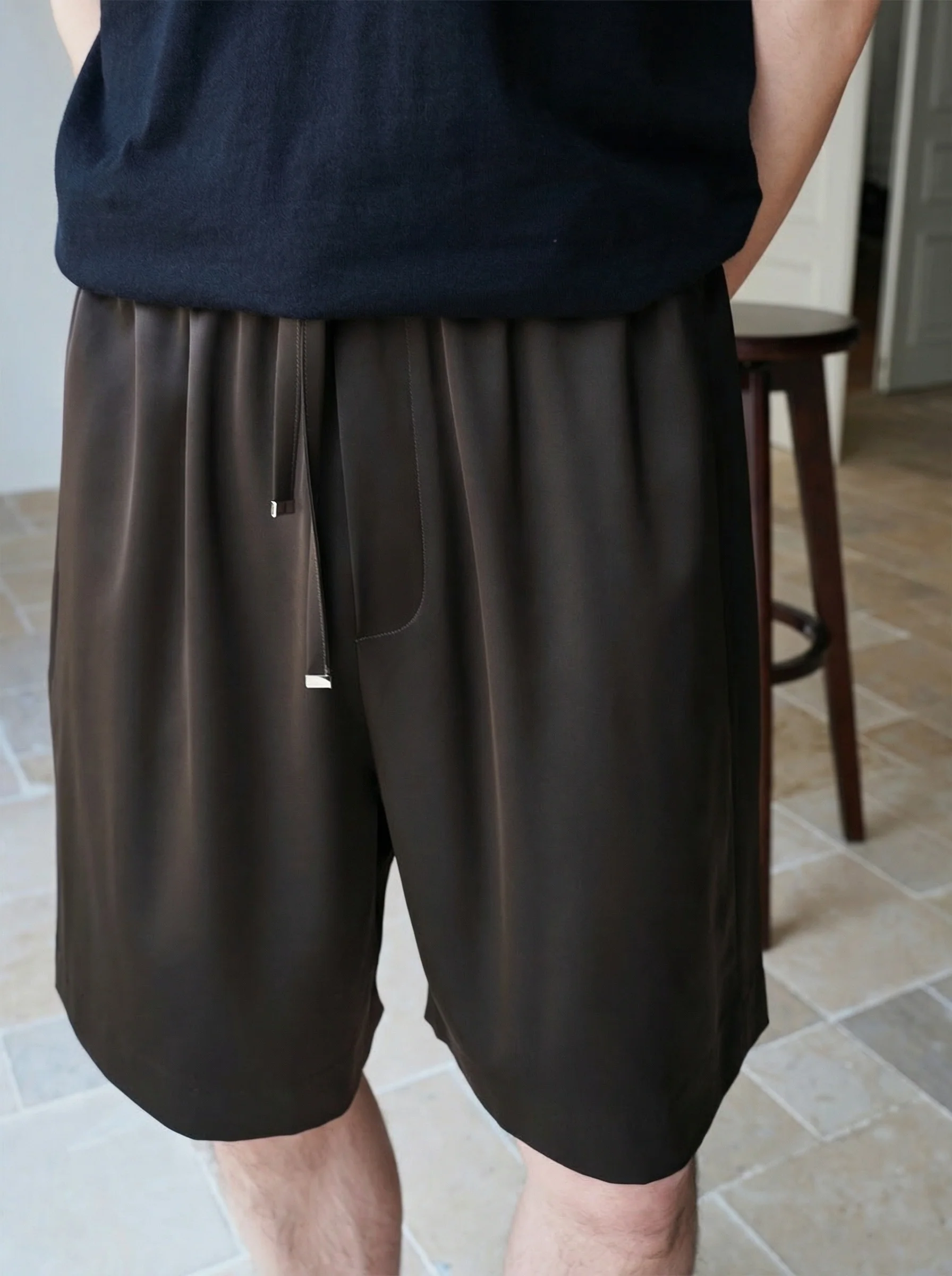 Triacetate Drawstring Shorts - Image 3