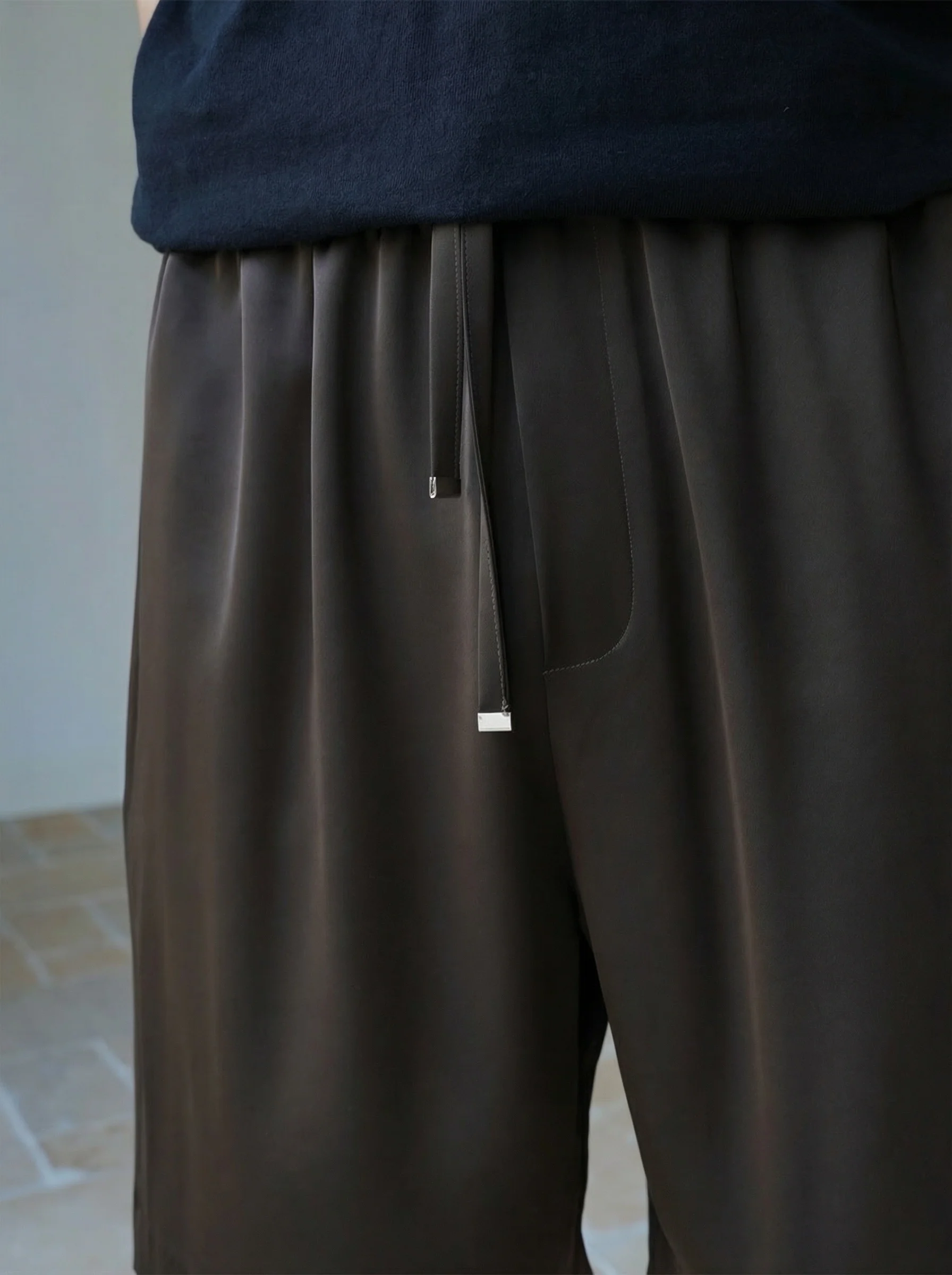 Triacetate Drawstring Shorts - Image 4