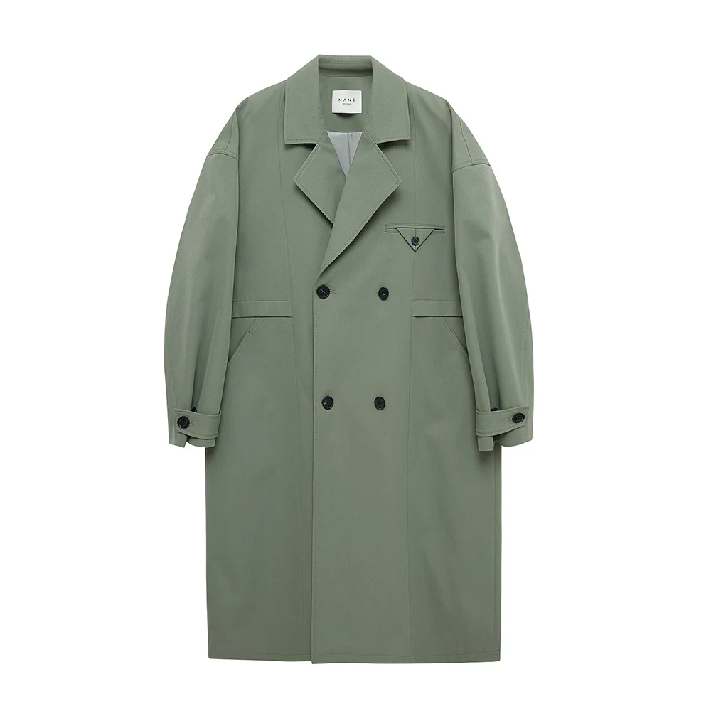 Triangular-Flap Double-Breasted Overcoat - Image 6