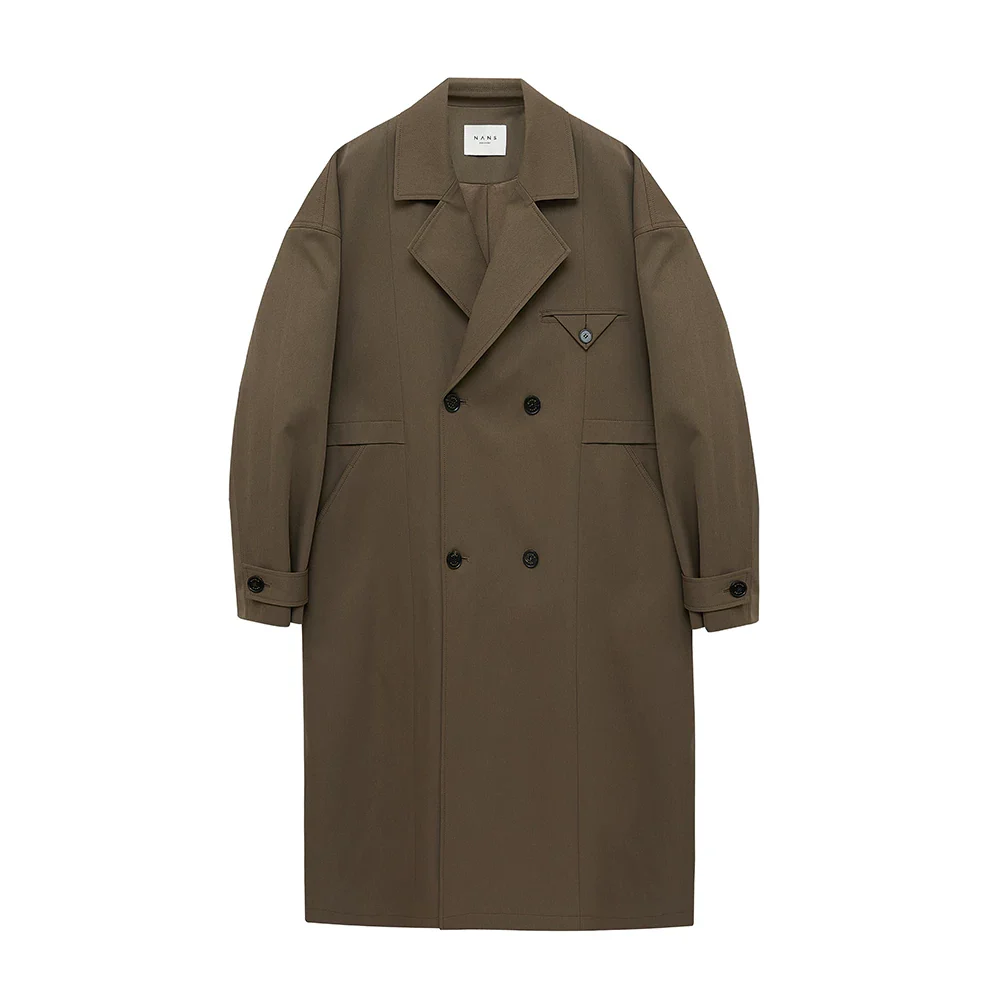 Triangular-Flap Double-Breasted Overcoat - Image 7