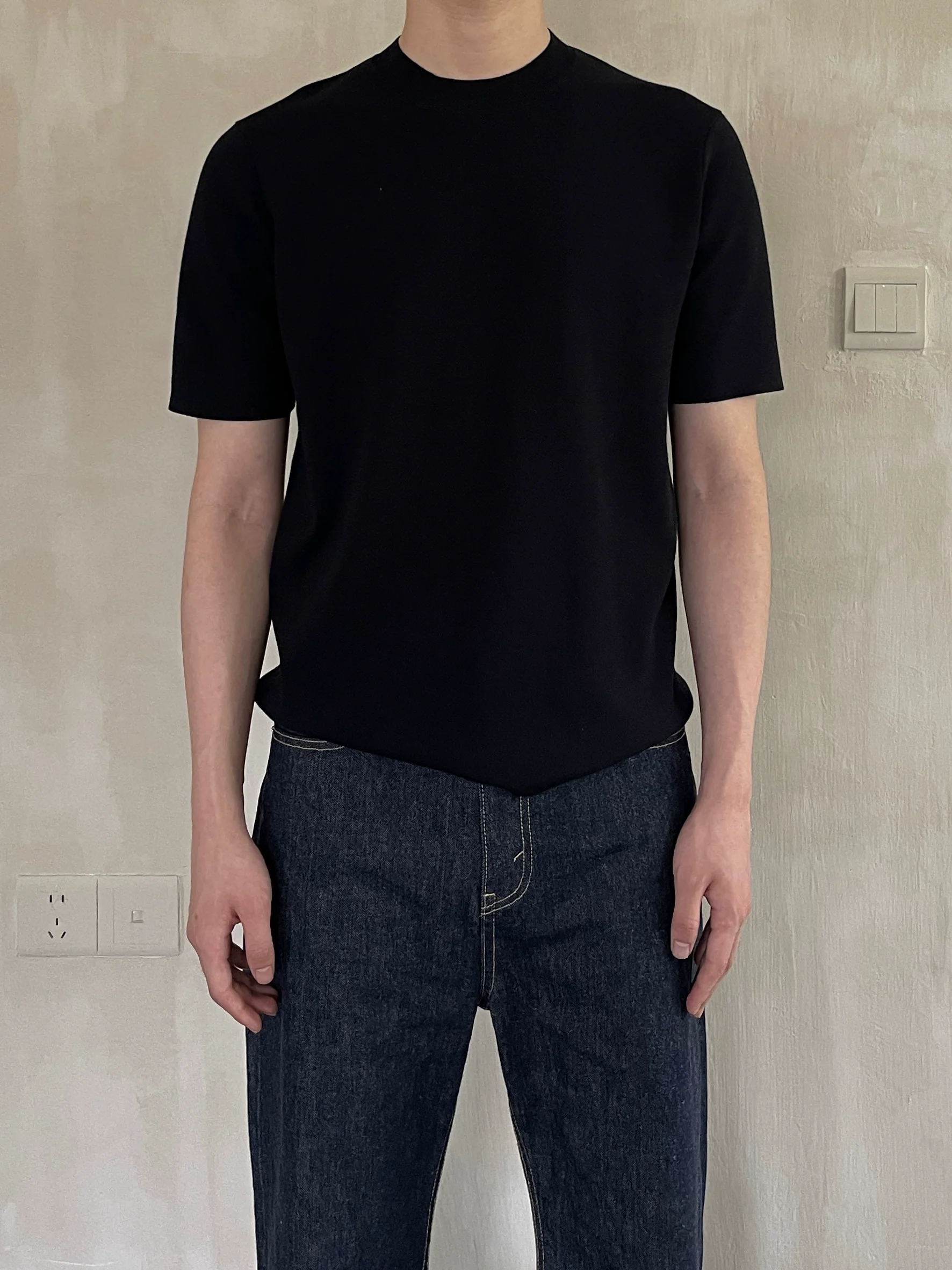Tricolor Tencel Wool Knit Tee - Image 10