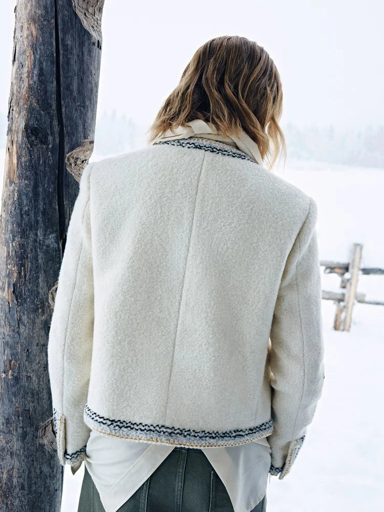 Trim Bouclé Jacket - Image 3
