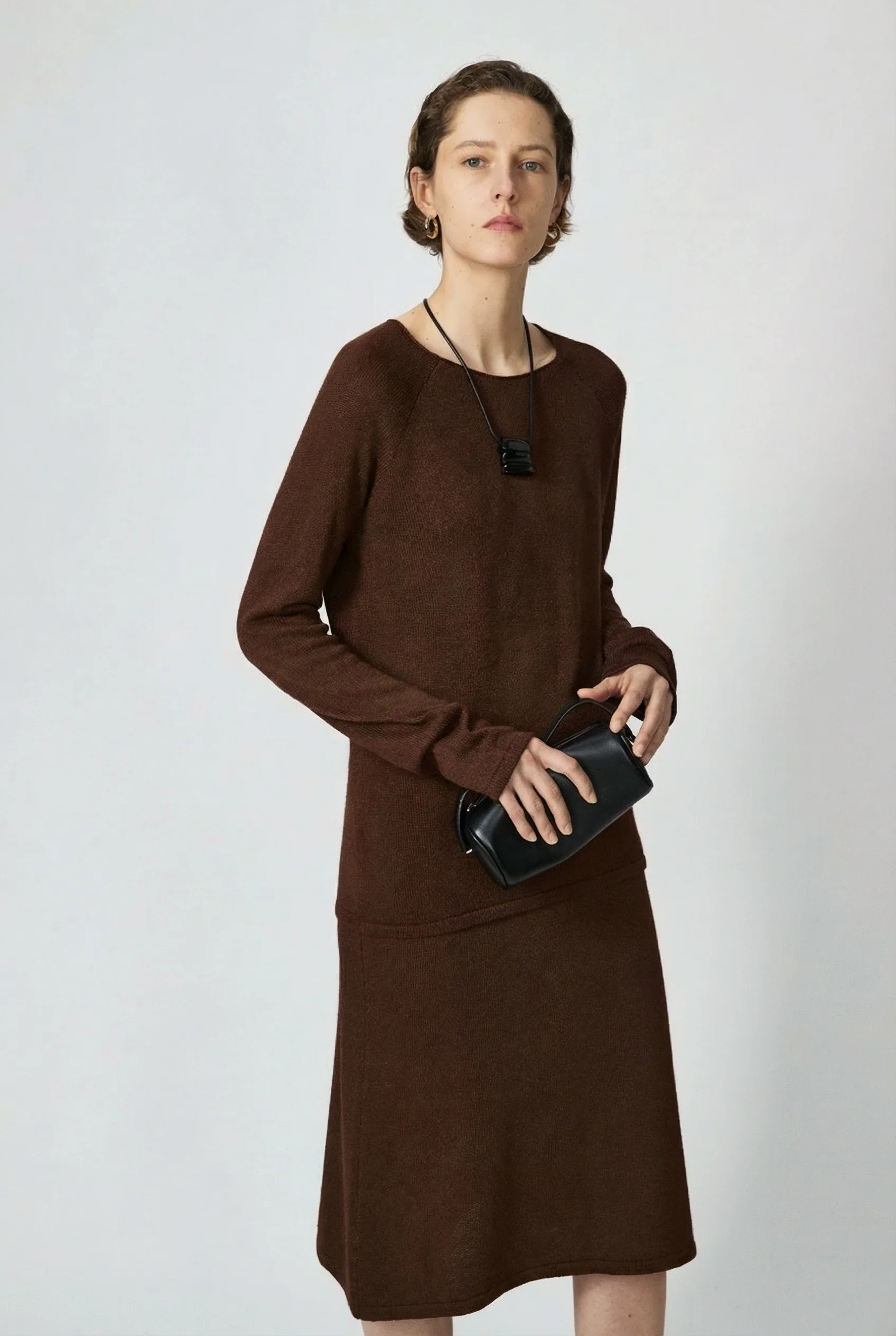 Tussah Silk Knit Three-Piece Set - Image 2
