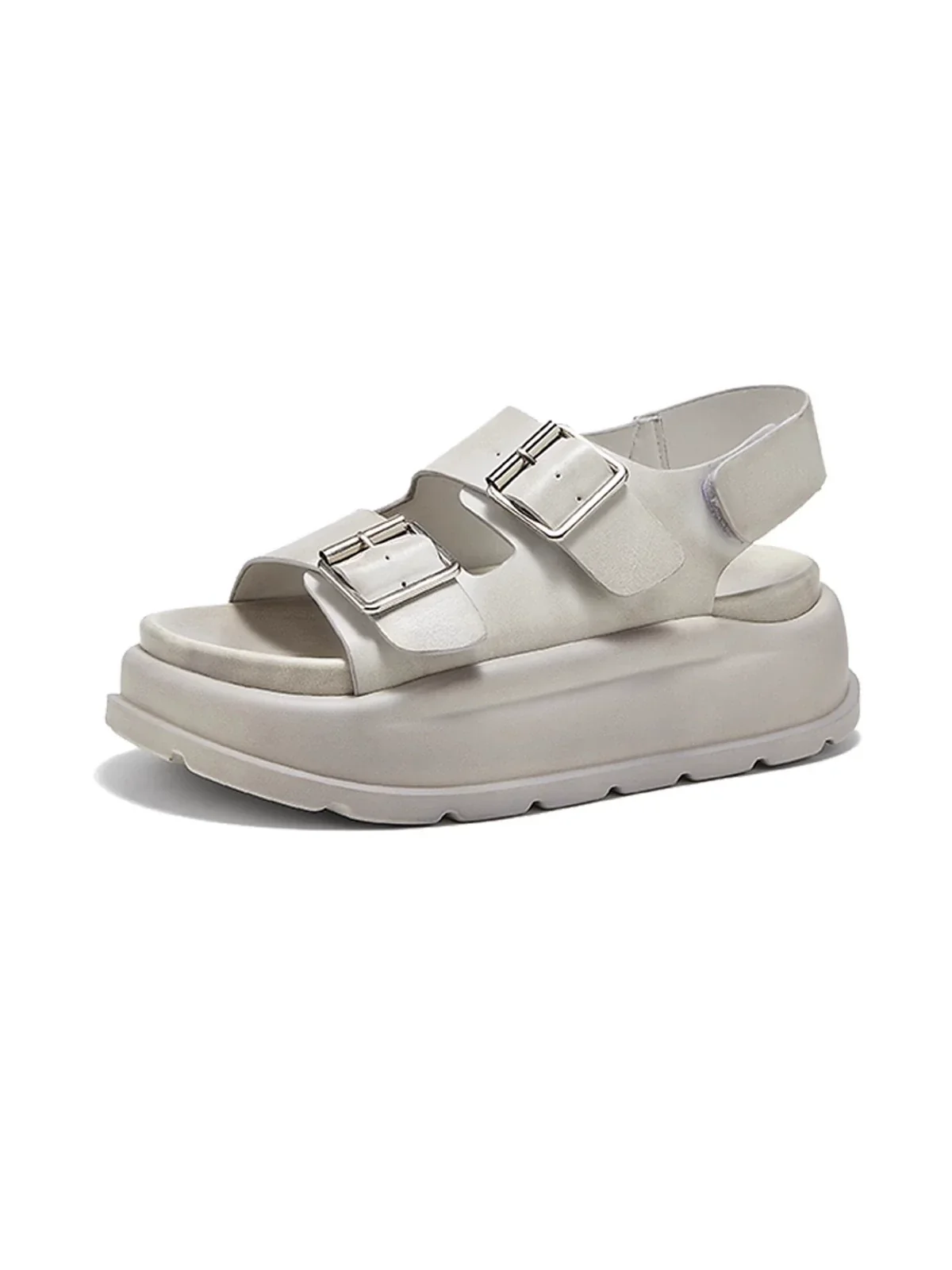 Twin-Buckle Slingback Flatform Sandals - Image 2