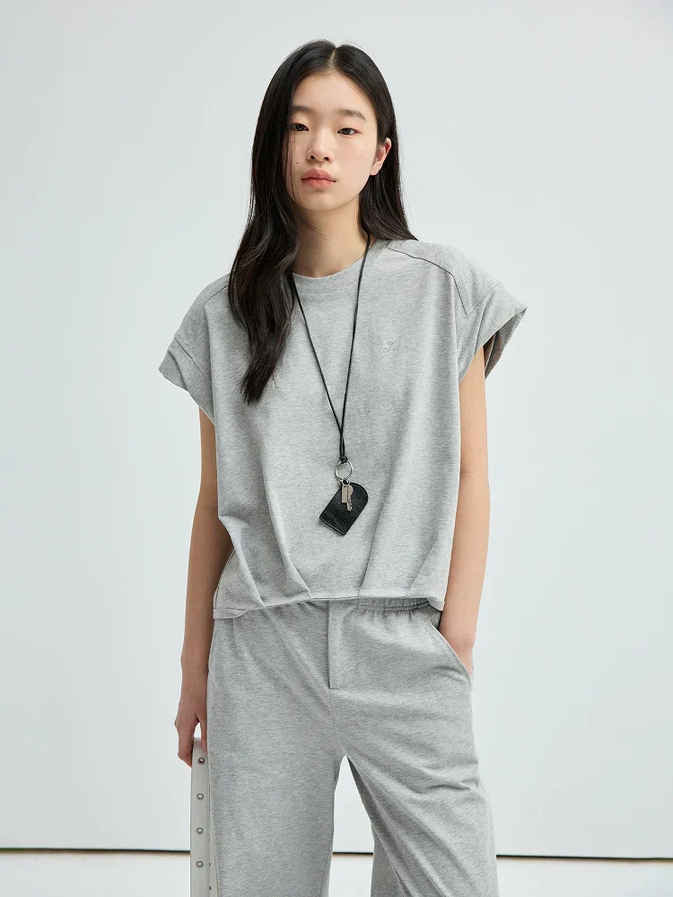 Twist-Cuff Tee & Wide-Leg Pants Set - Image 3
