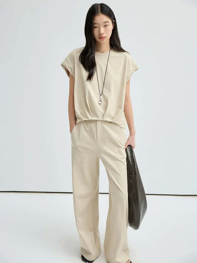 Twist-Cuff Tee & Wide-Leg Pants Set - Image 4
