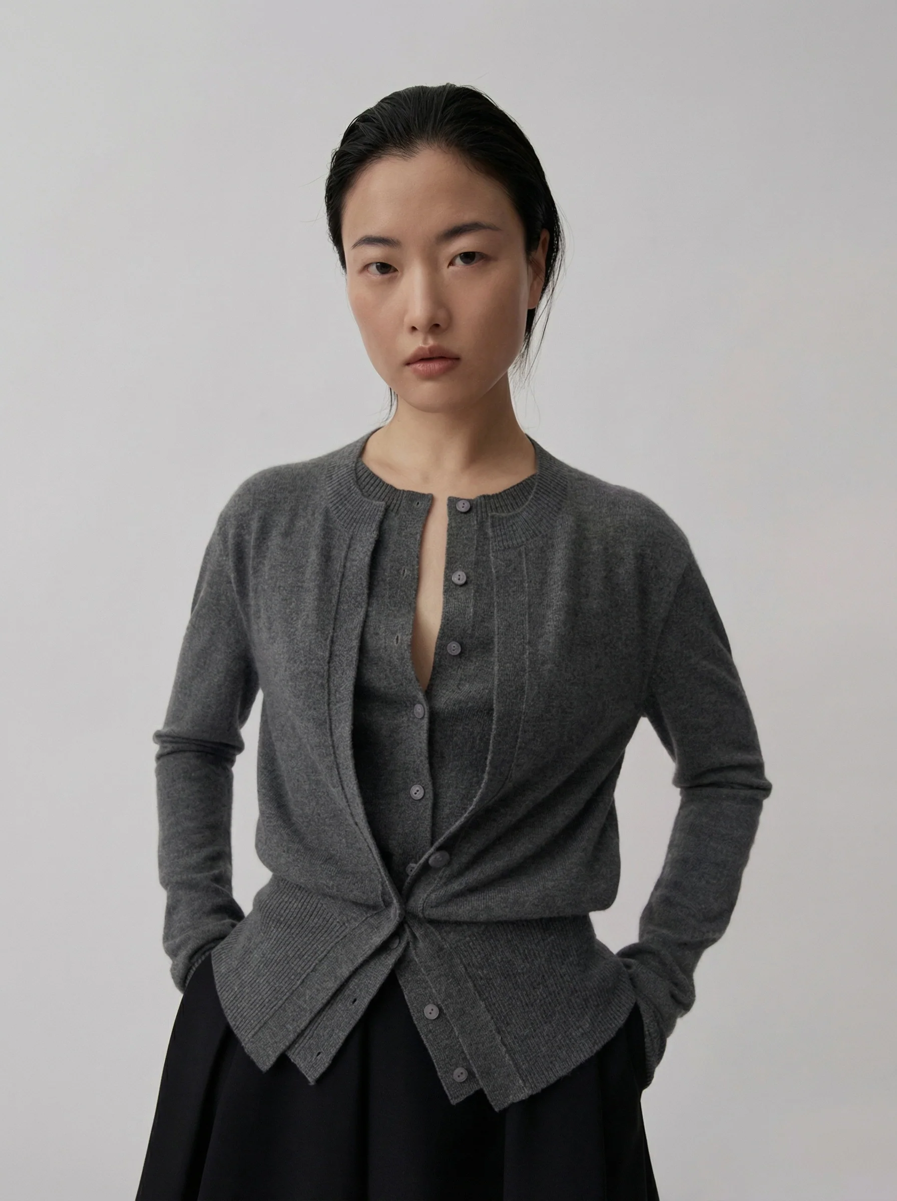 Twist-Front Cardigan