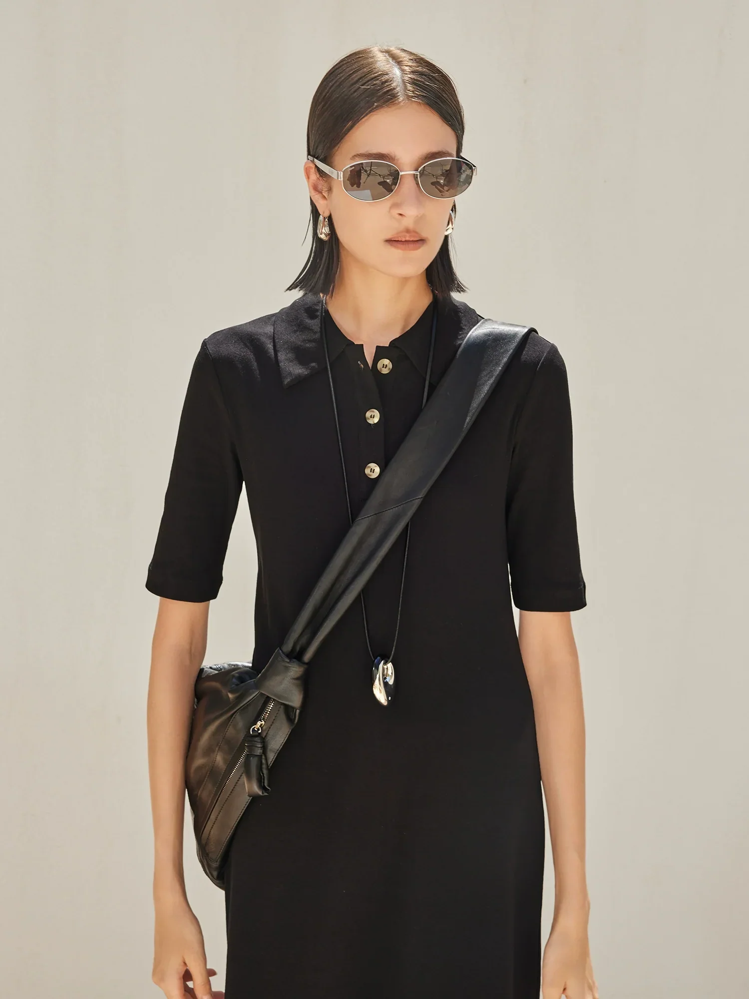 Twist Rib Polo Dress - Image 4