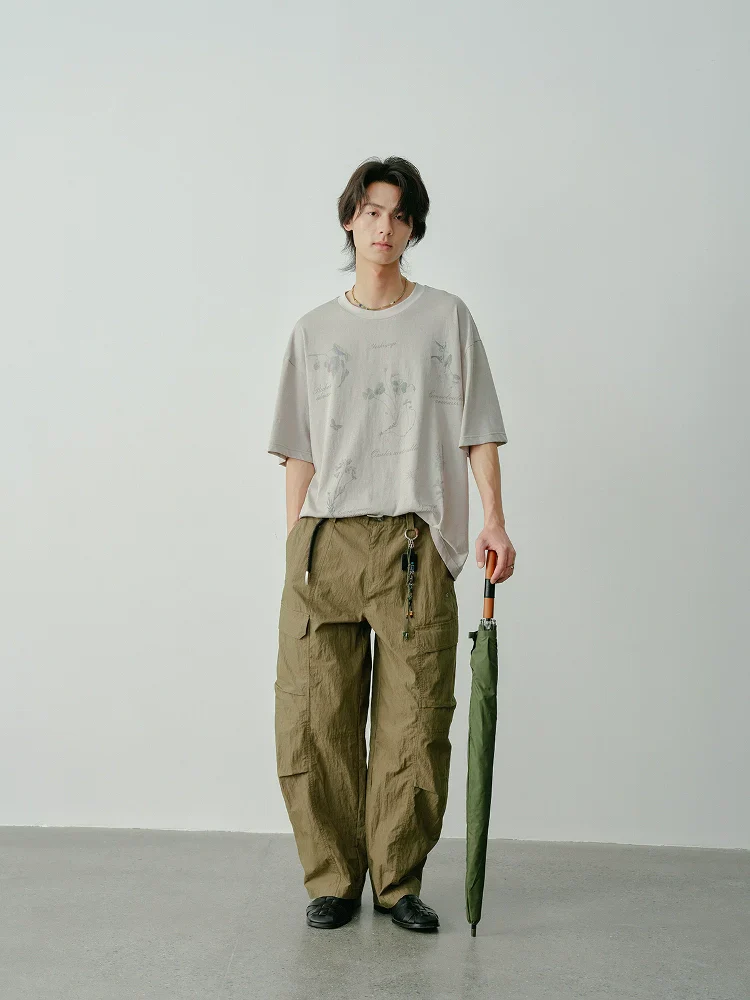 Two-Tone Botanical Cotton Tee - Image 4