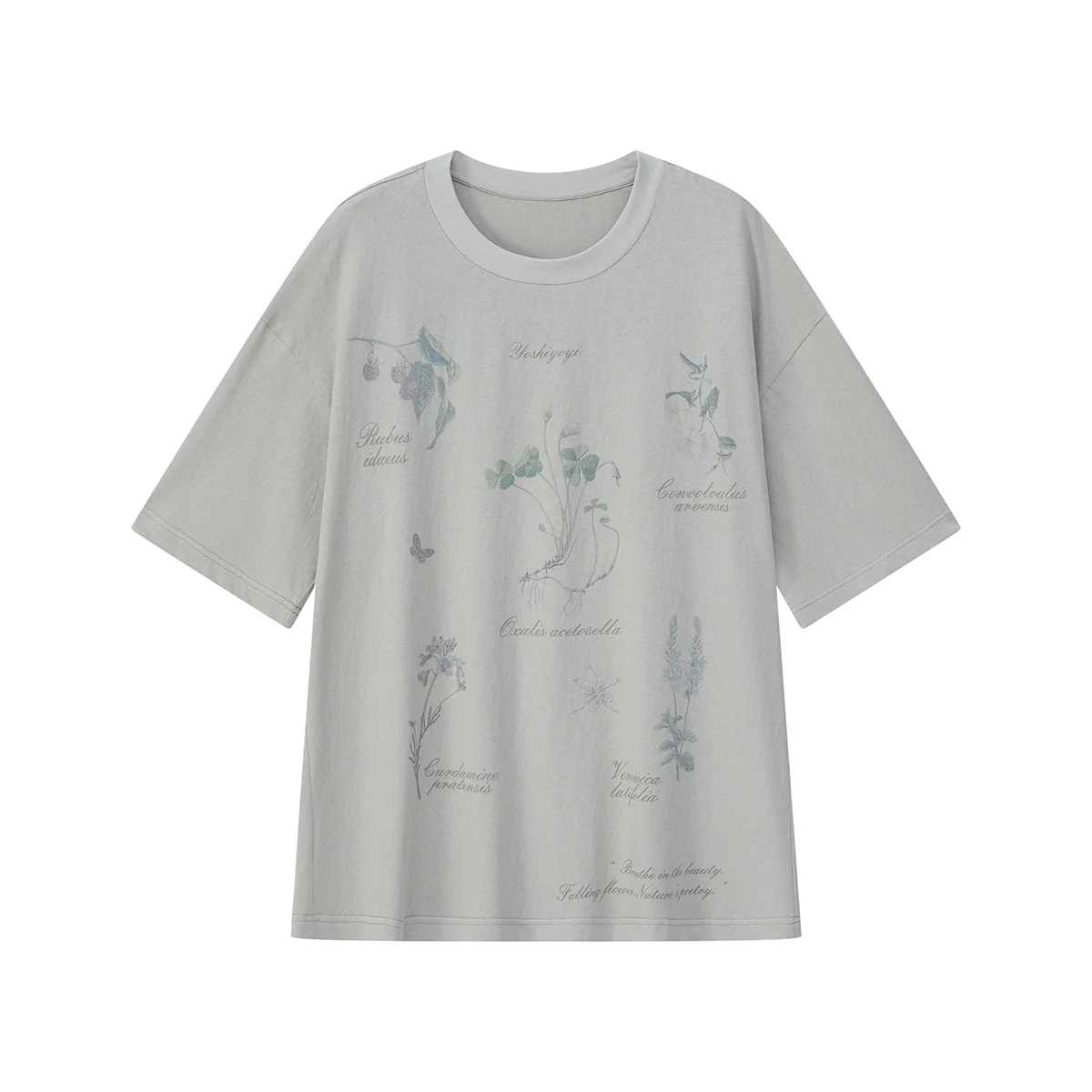Two-Tone Botanical Cotton Tee - Image 5