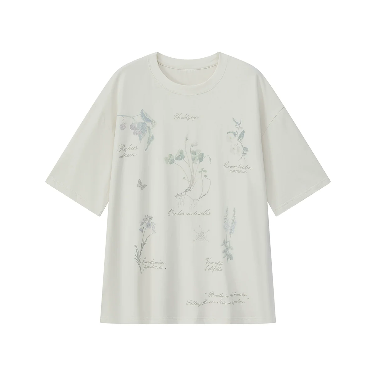 Two-Tone Botanical Cotton Tee - Image 6