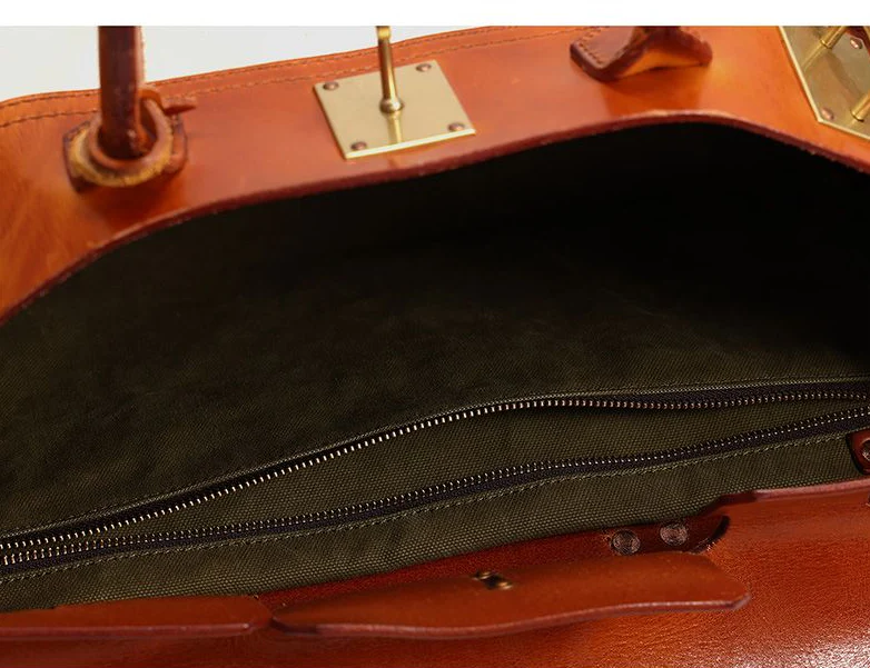 Two-Tone Canvas and Leather Handbag - Image 24