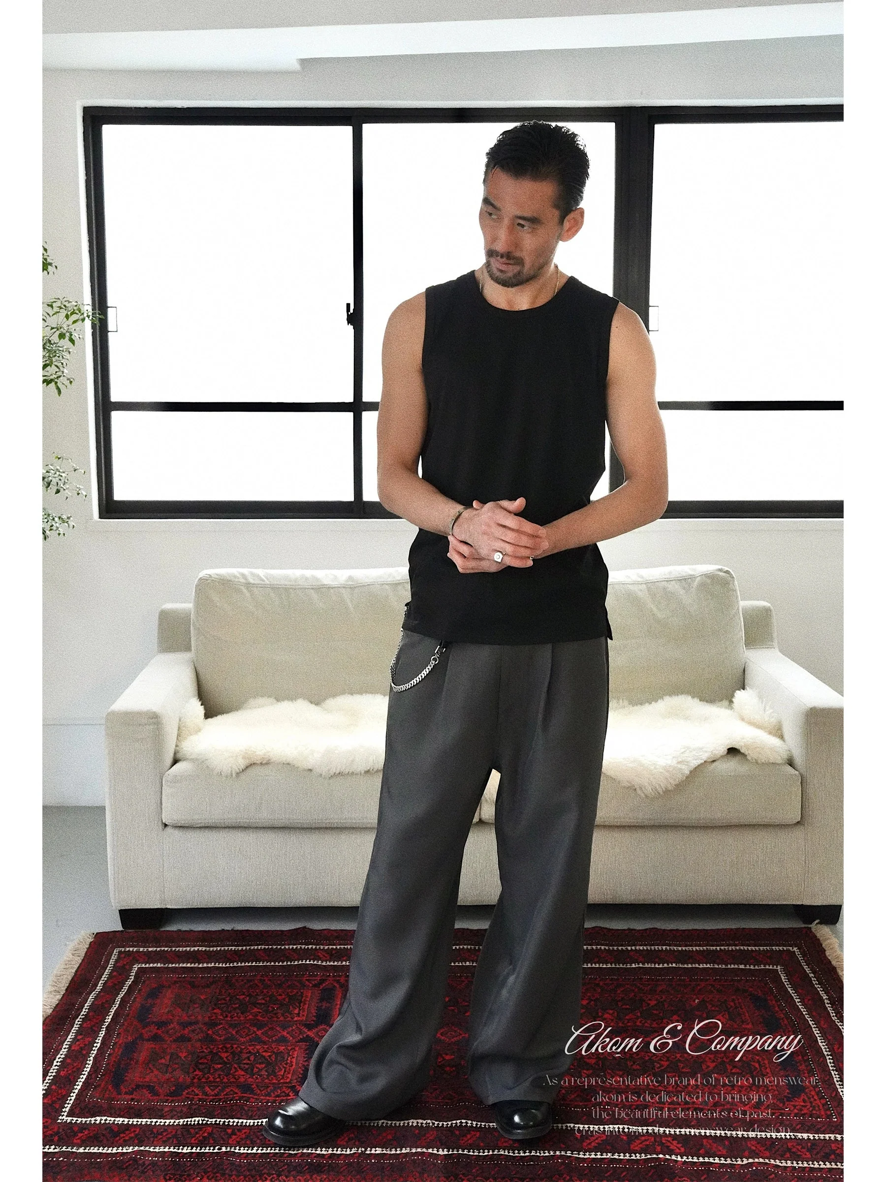 Two-Tone Combed Cotton Tank Top - Image 2