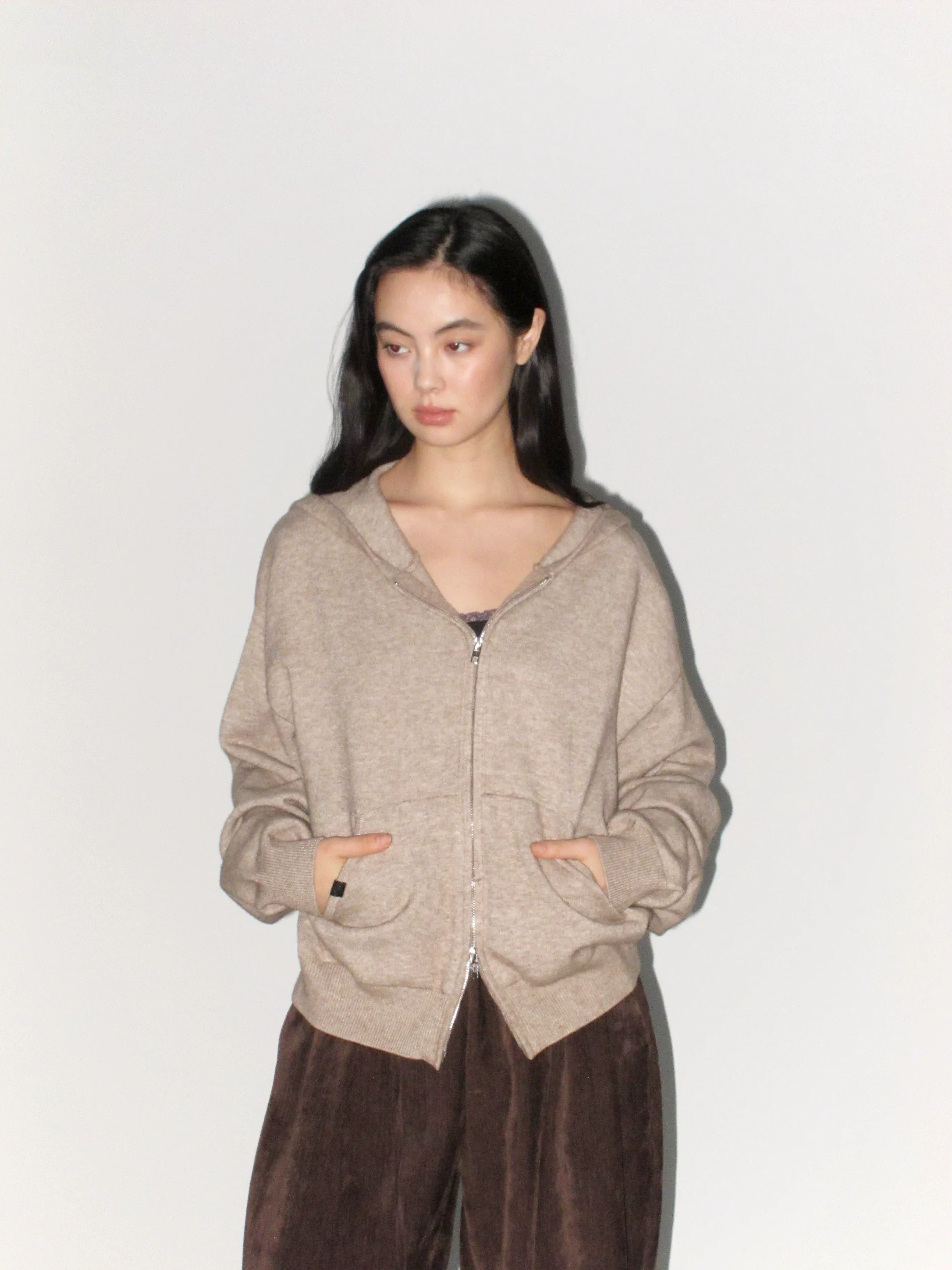 Two-Tone Heather Zip Hoodie - Image 2