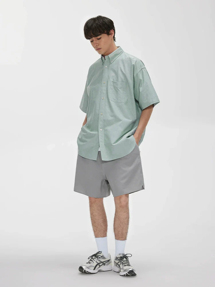 Two-Tone Linen-Feel Shorts - Image 5