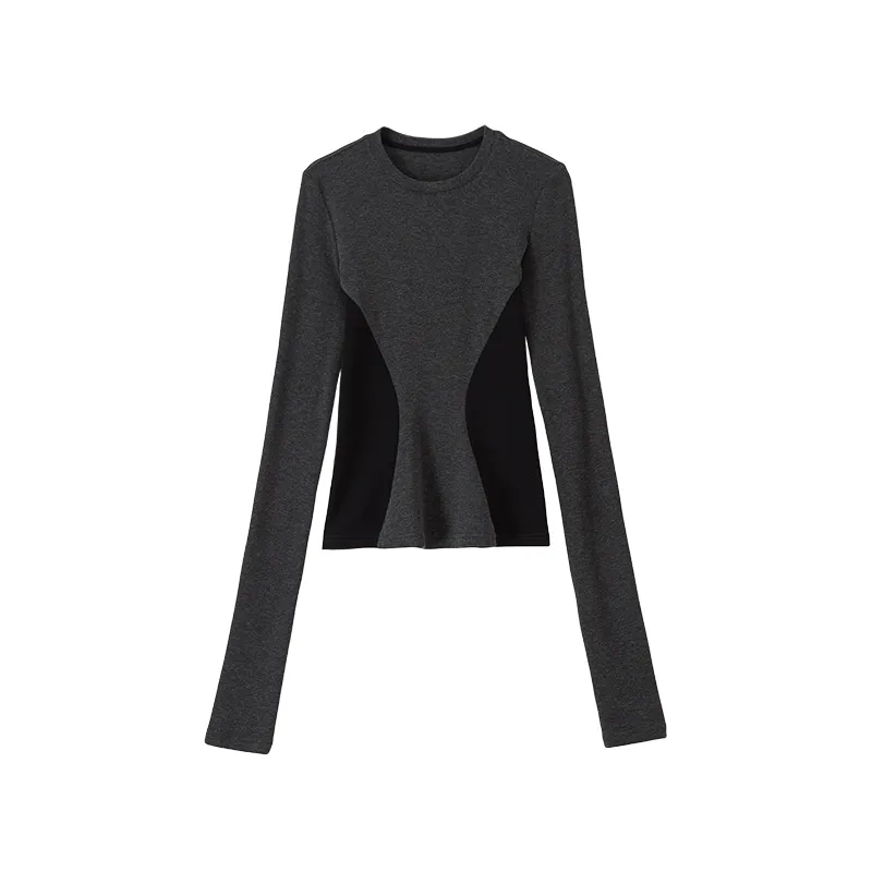 Two-Tone Long-Sleeve Fitted Top - Image 7