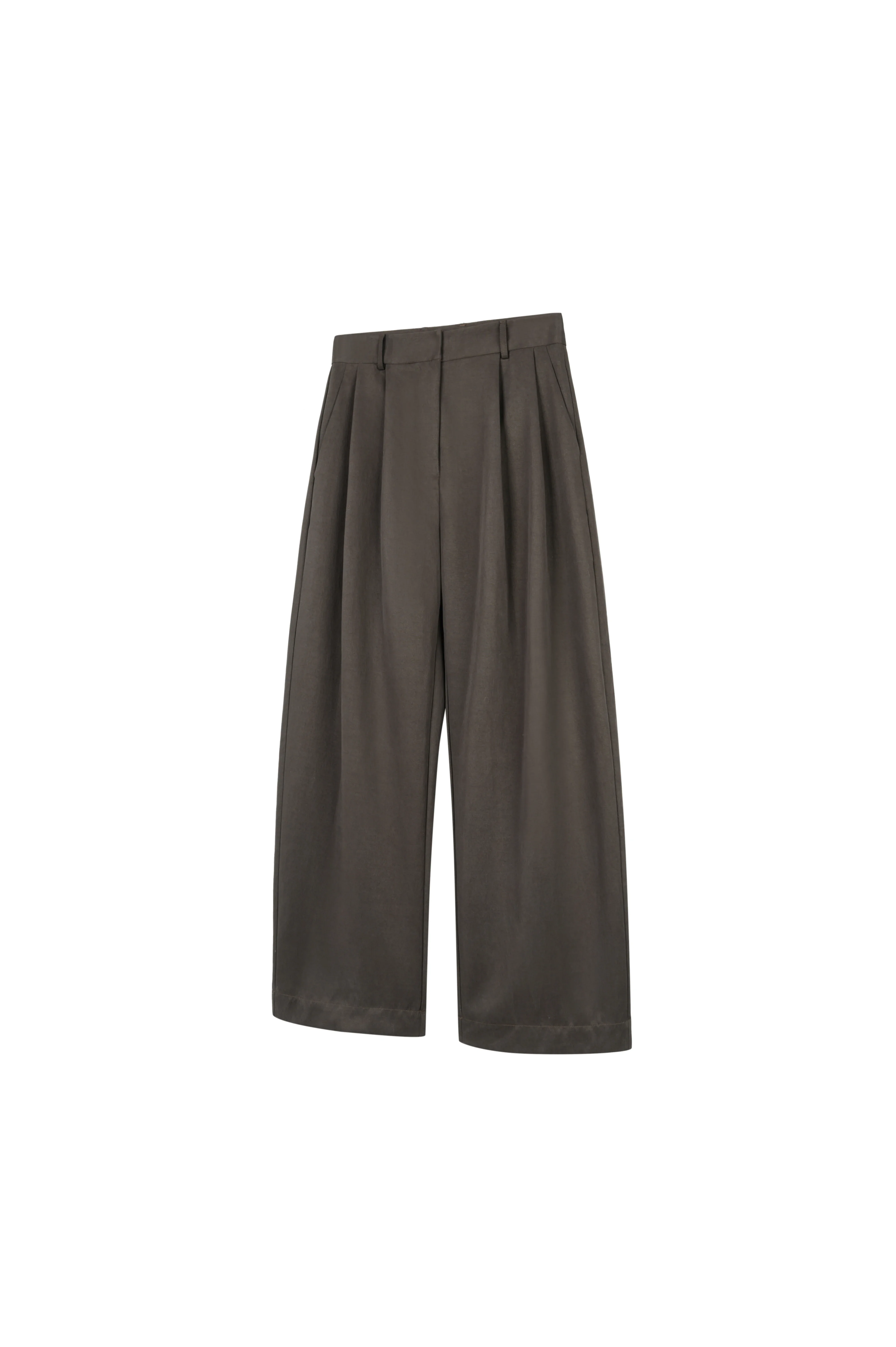Two-Tone Lyocell-Cupro Double-Pleat Trousers - Image 7