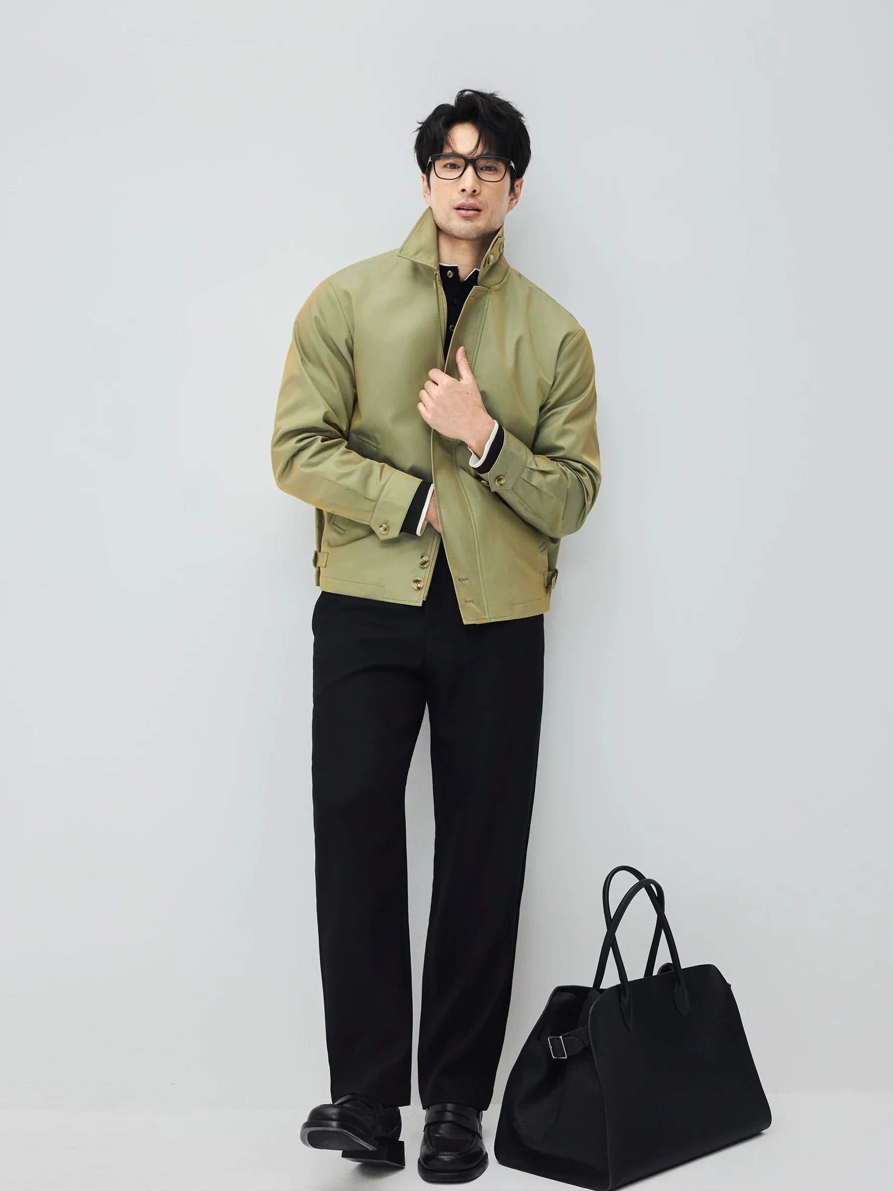 Two-Tone Olive Harrington Jacket