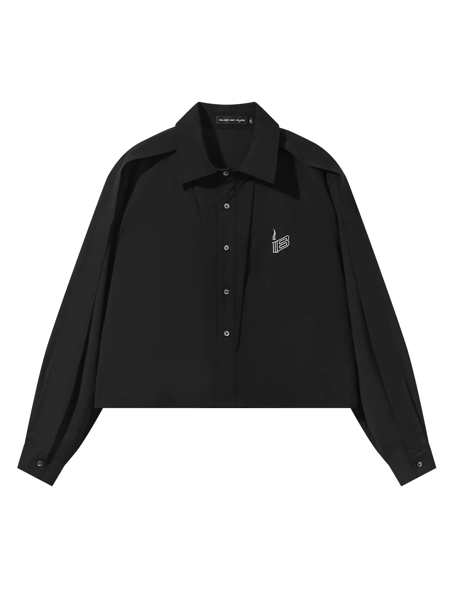 Two-Tone Oversized Button-Down Shirt - Image 4