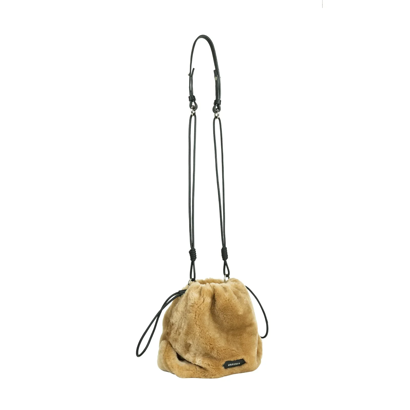 Two-Tone Shearling Bucket Bag - Image 6