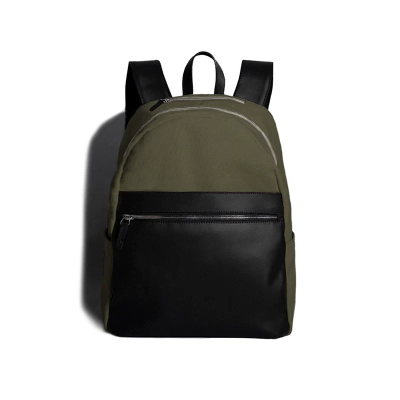 Two-Tone Top-Grain Leather Laptop Backpack - Image 6