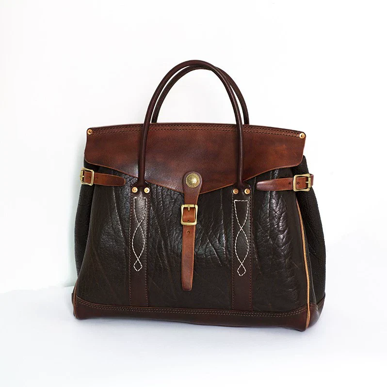 Two-Tone Vegetable-Tanned Leather Doctor Bag - Image 4
