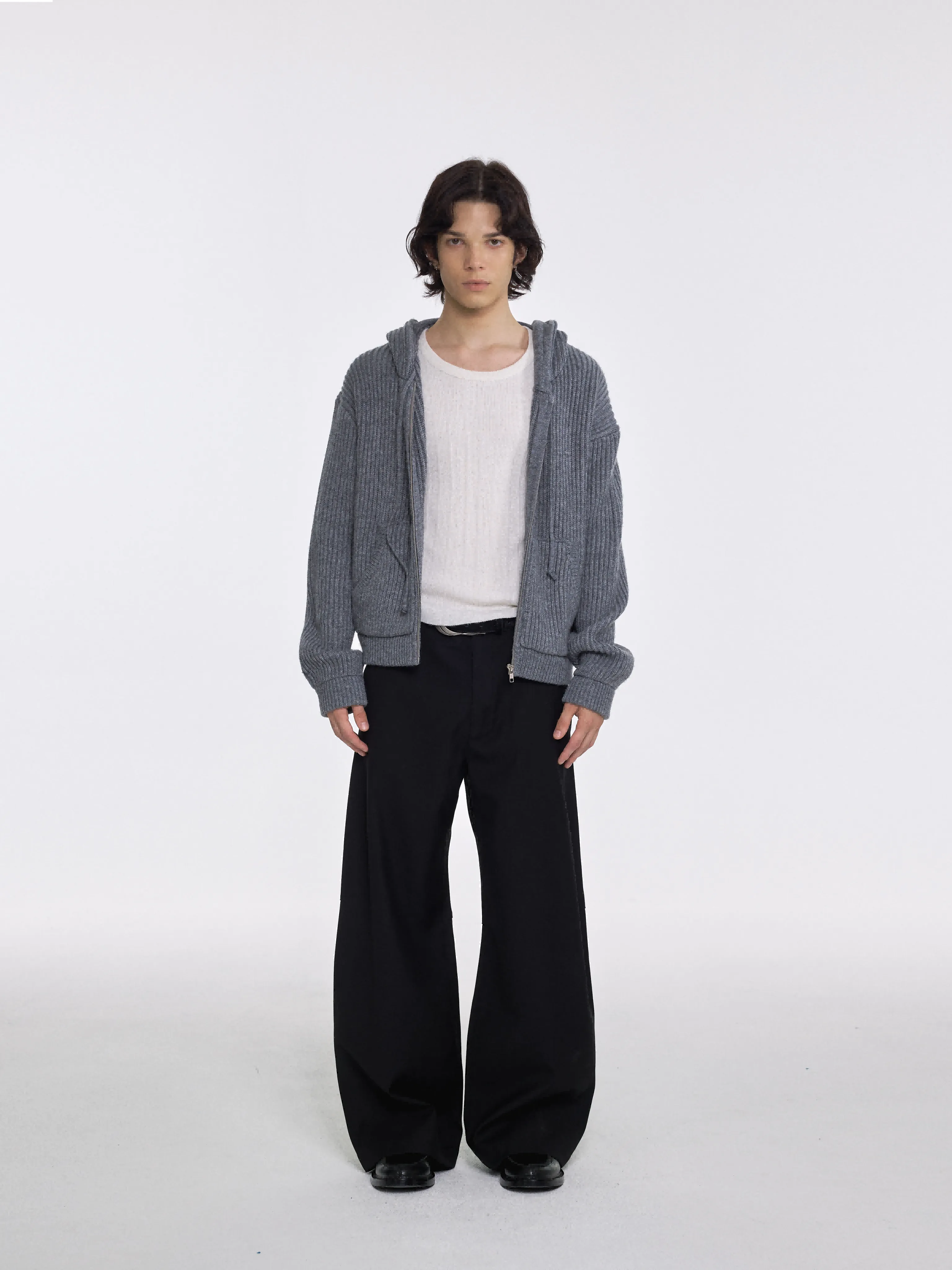 Two-Tone Wide-Leg Trousers - Image 6