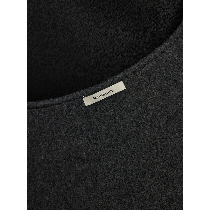 Two-Tone Wool Crescent Bag - Image 4