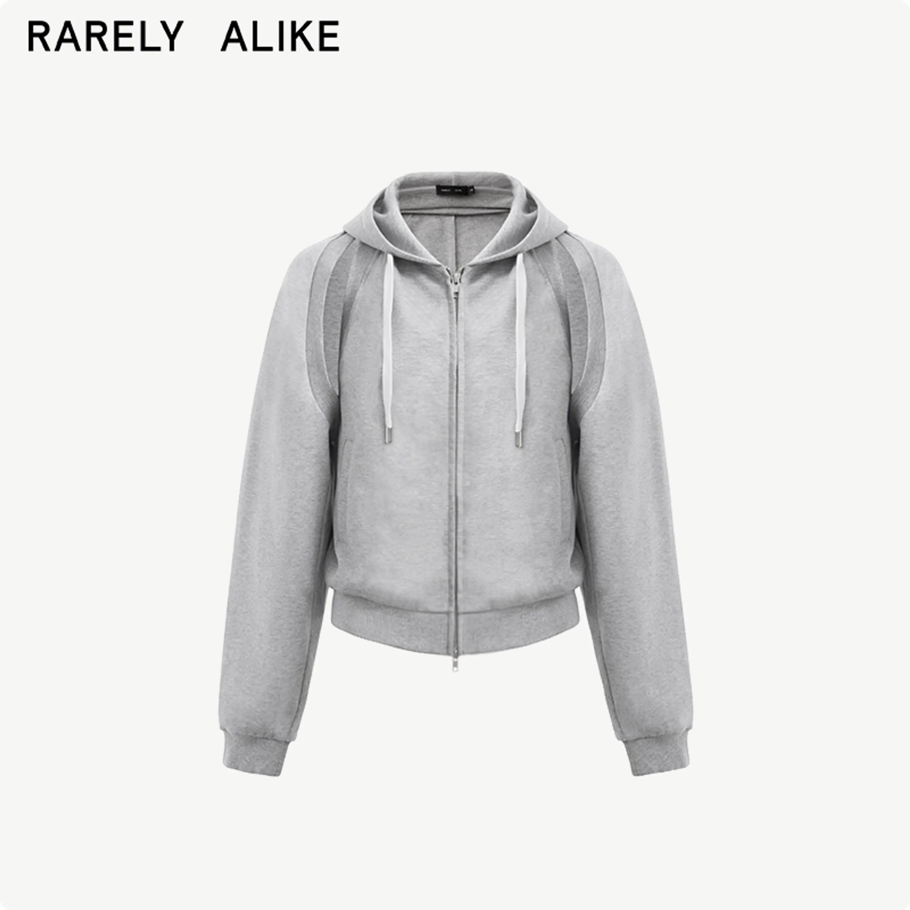 Two-Way Detachable Zipper Hooded Sweatshirt - Image 7