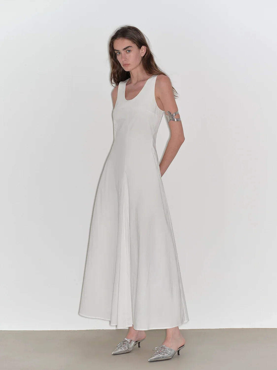 U-Neck A-Line Maxi Dress - Image 3