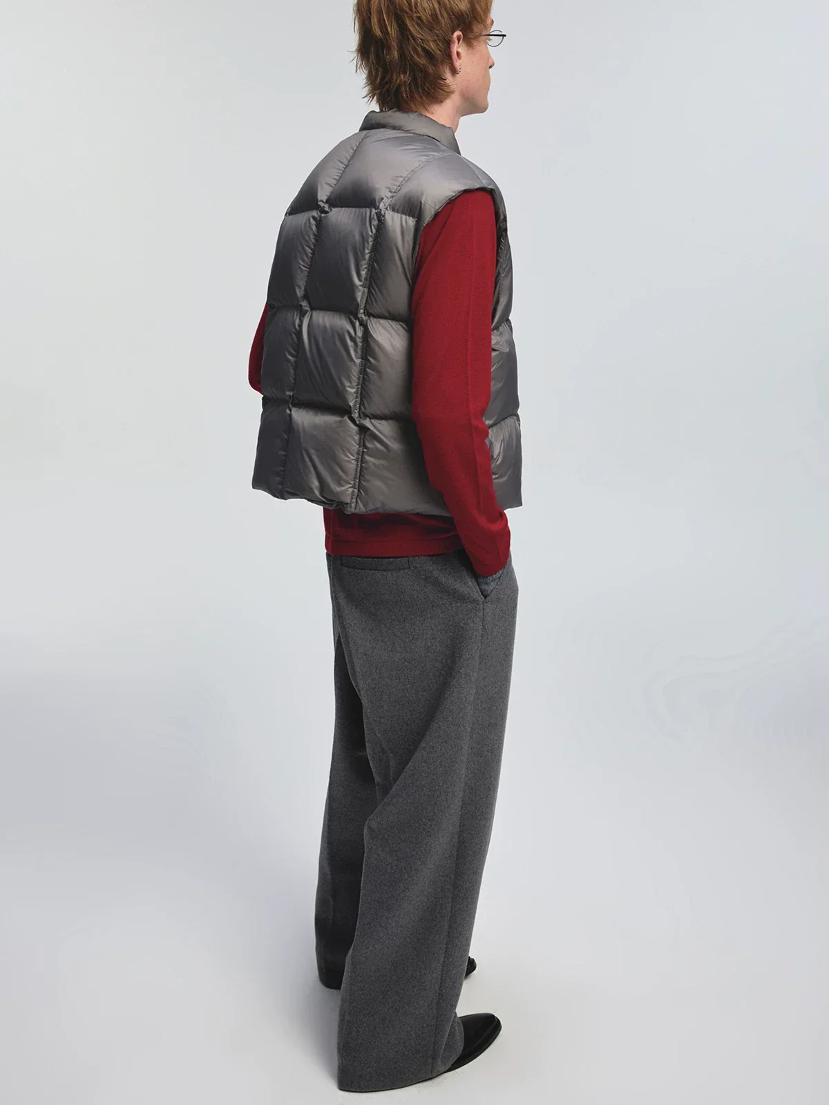 Ultralight Down Check Quilted Vest - Image 3