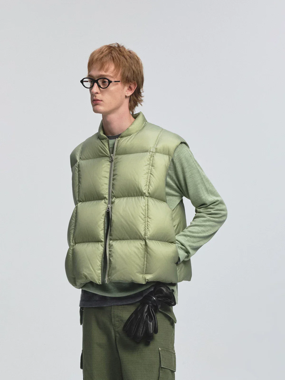 Ultralight Down Check Quilted Vest - Image 4