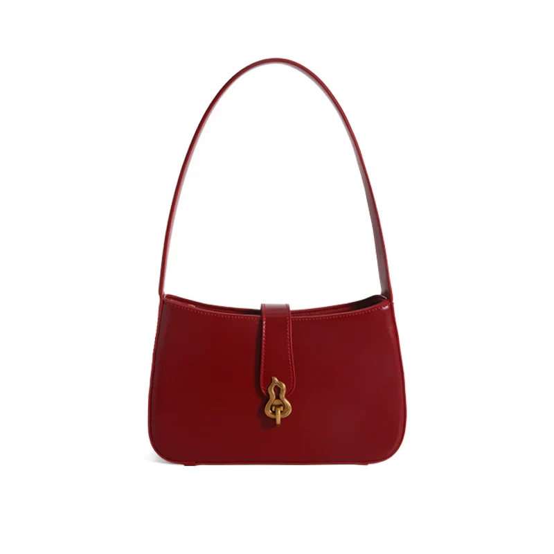 Underarm Baguette Leather Bag