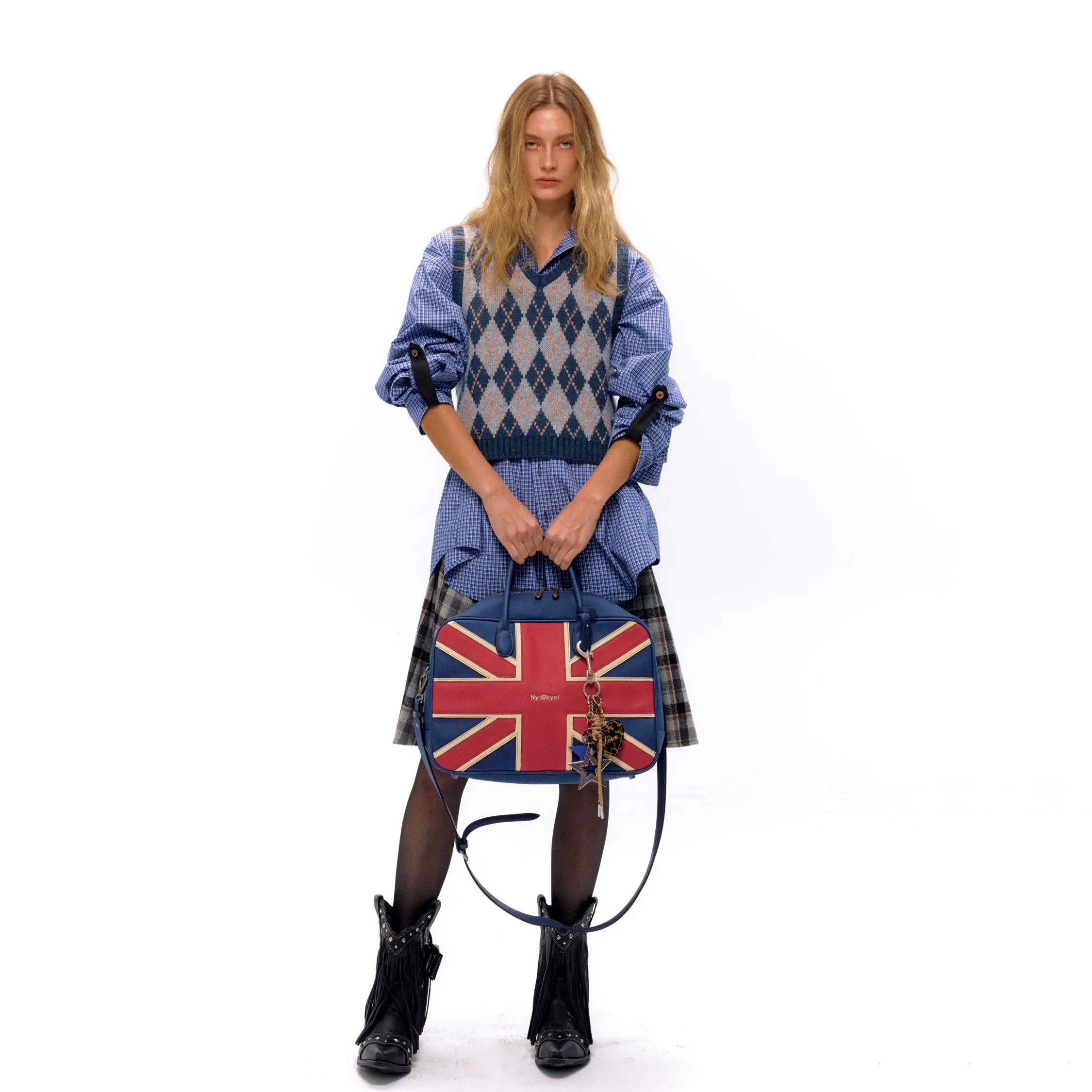 Union Jack Embroidery Boston Bag - Image 5
