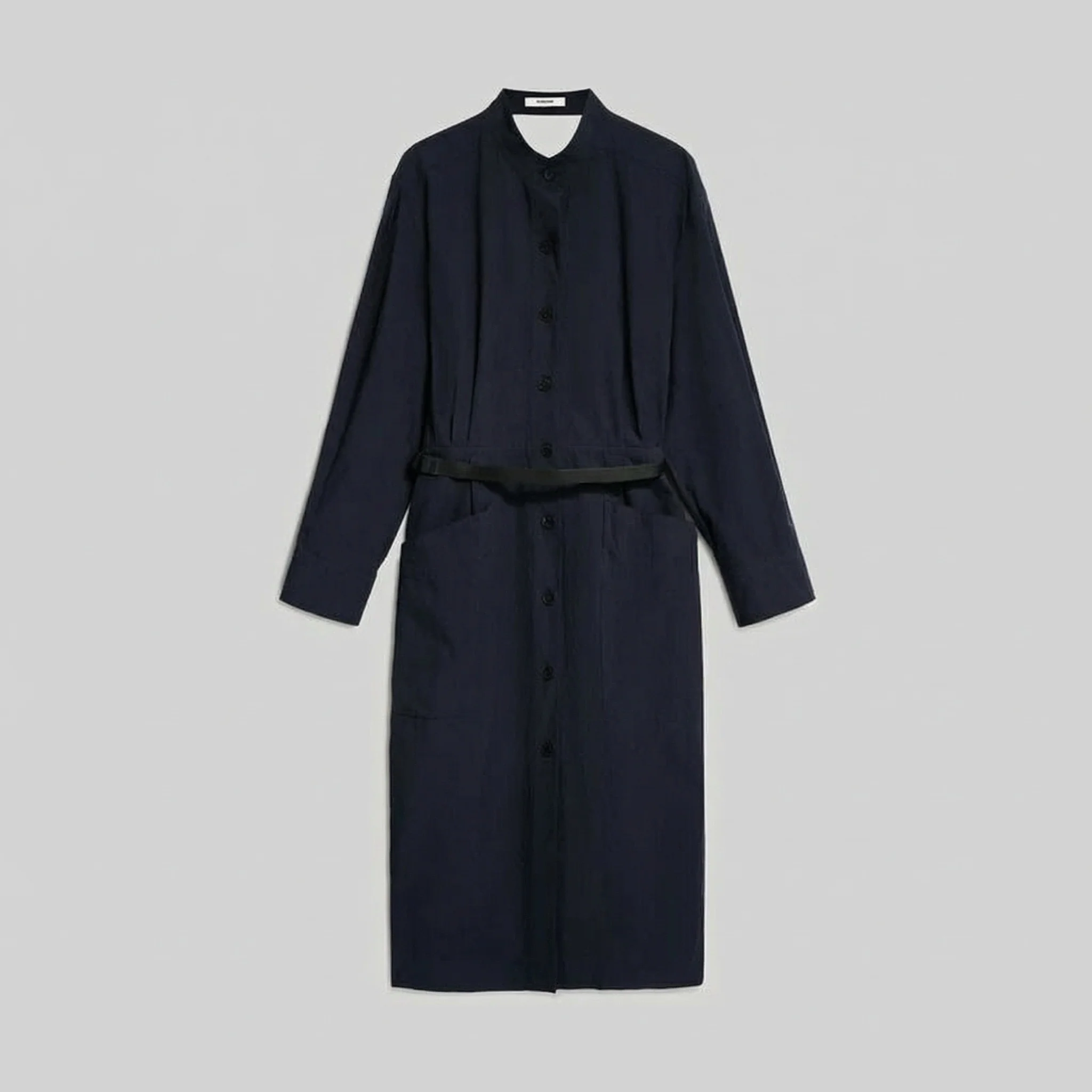 V-Back Belted Shirt Dress - Image 6