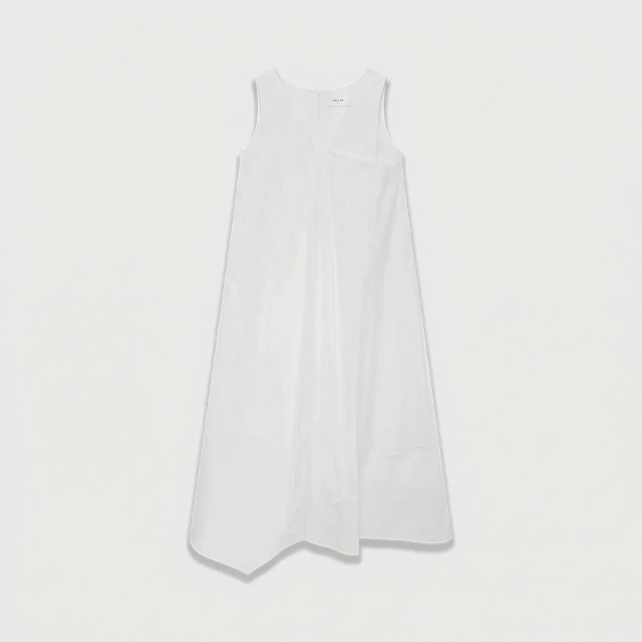 V-Neck Asymmetric Draped Dress - Image 7