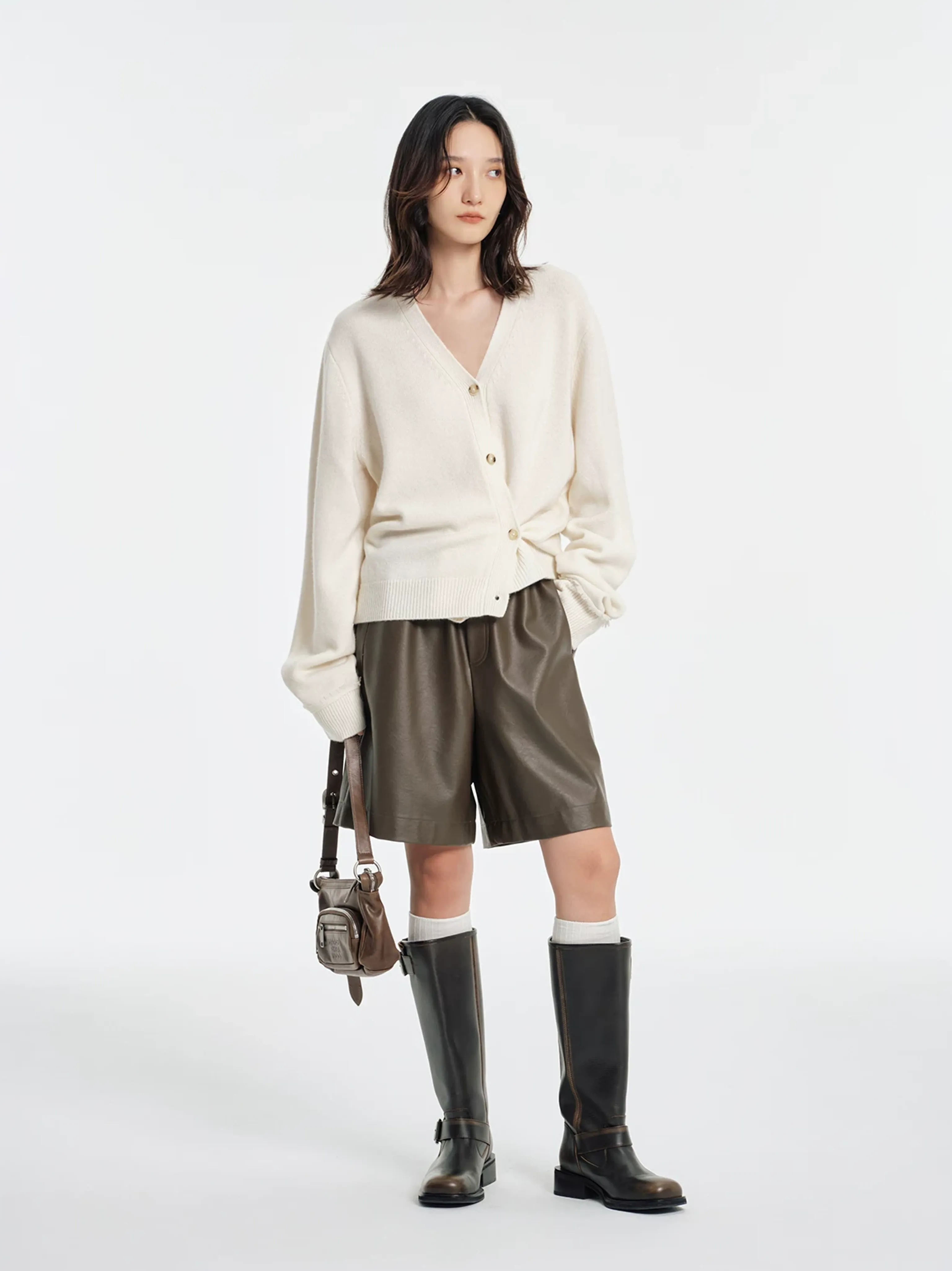 V-Neck Button-Up Cardigan - Image 8