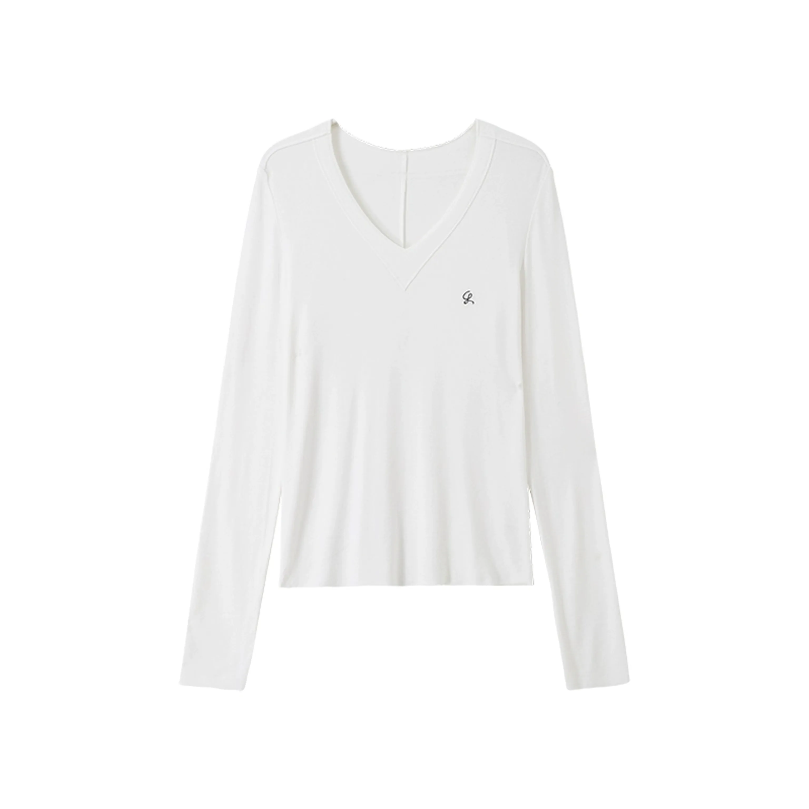 V-Neck Drape Long-Sleeved Top - Image 6